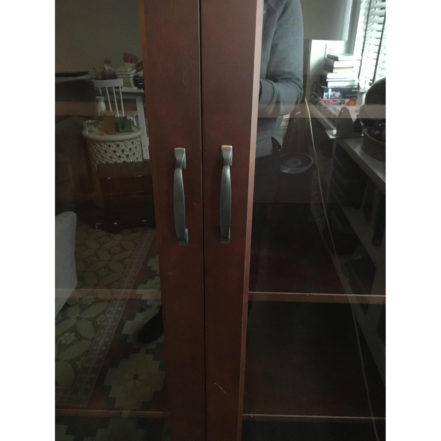 Pottery Barn Bookcase w/ Glass Doors - image-5