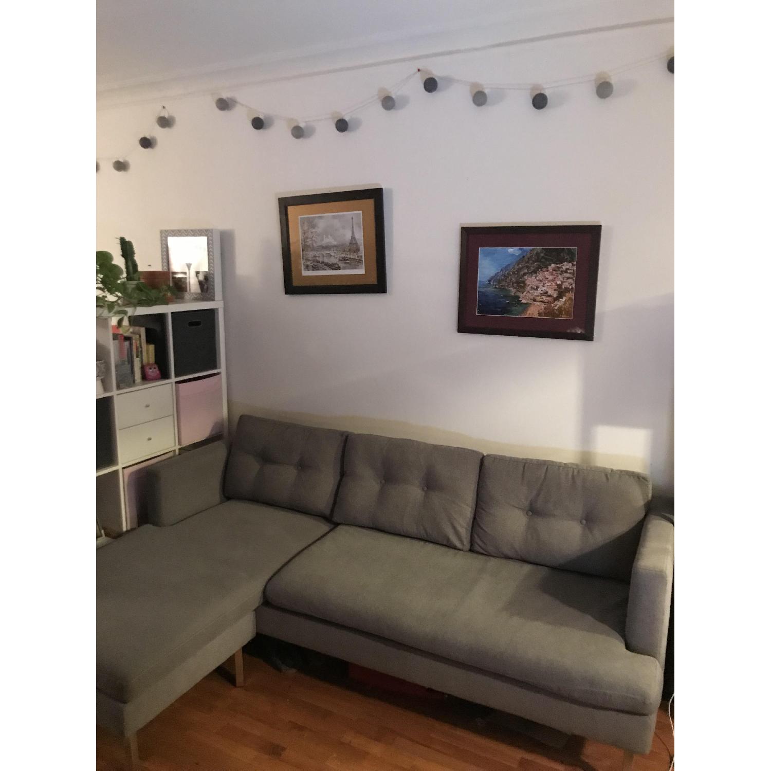 West Elm Sectional Sofa w/ Chaise Lounge - image-1
