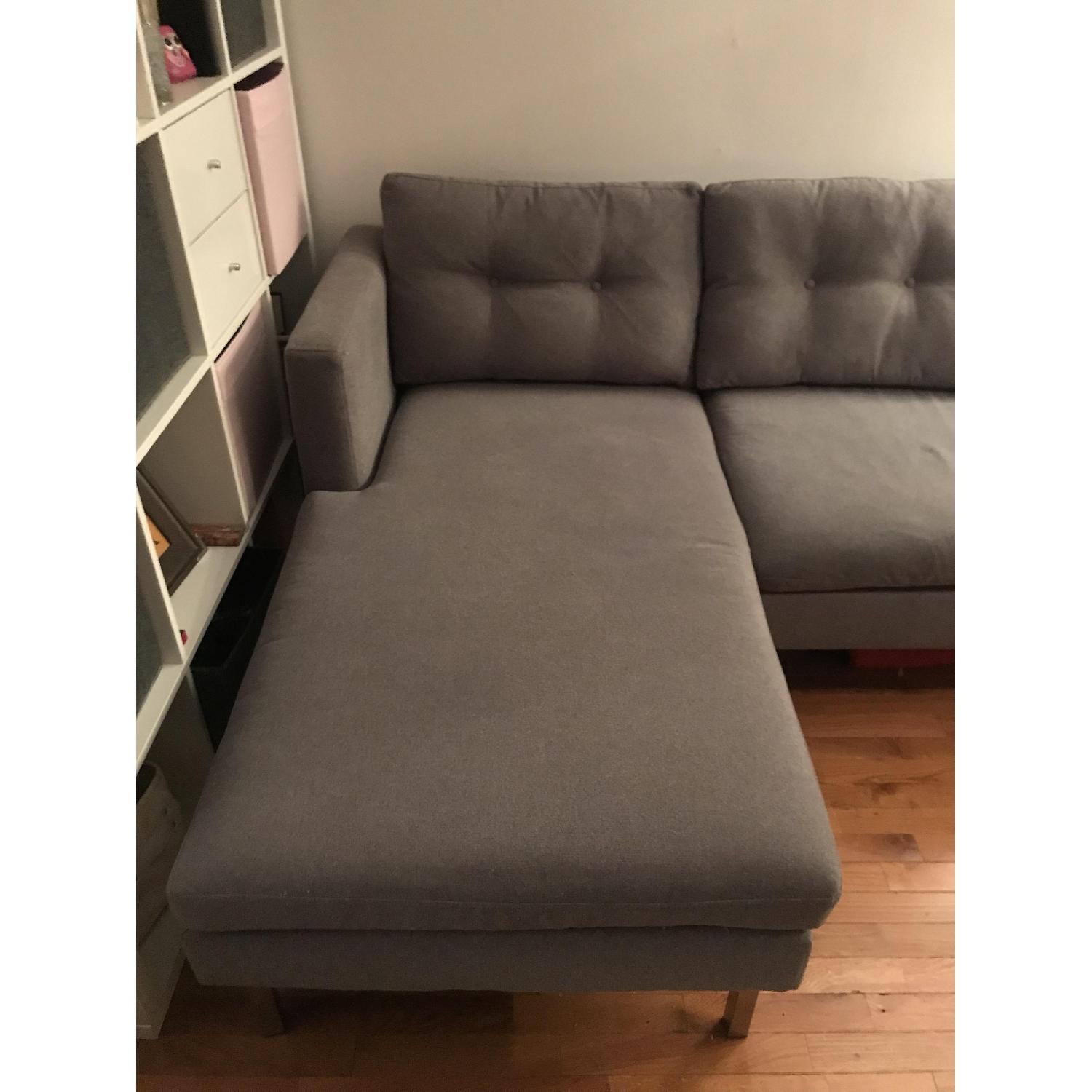 West Elm Sectional Sofa w/ Chaise Lounge - image-2