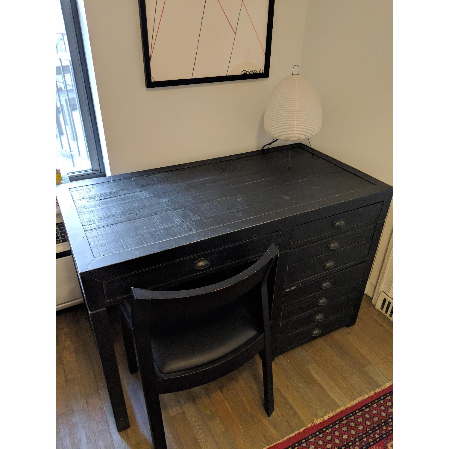 Restoration Hardware Printmaker's Wooden Desk - image-1