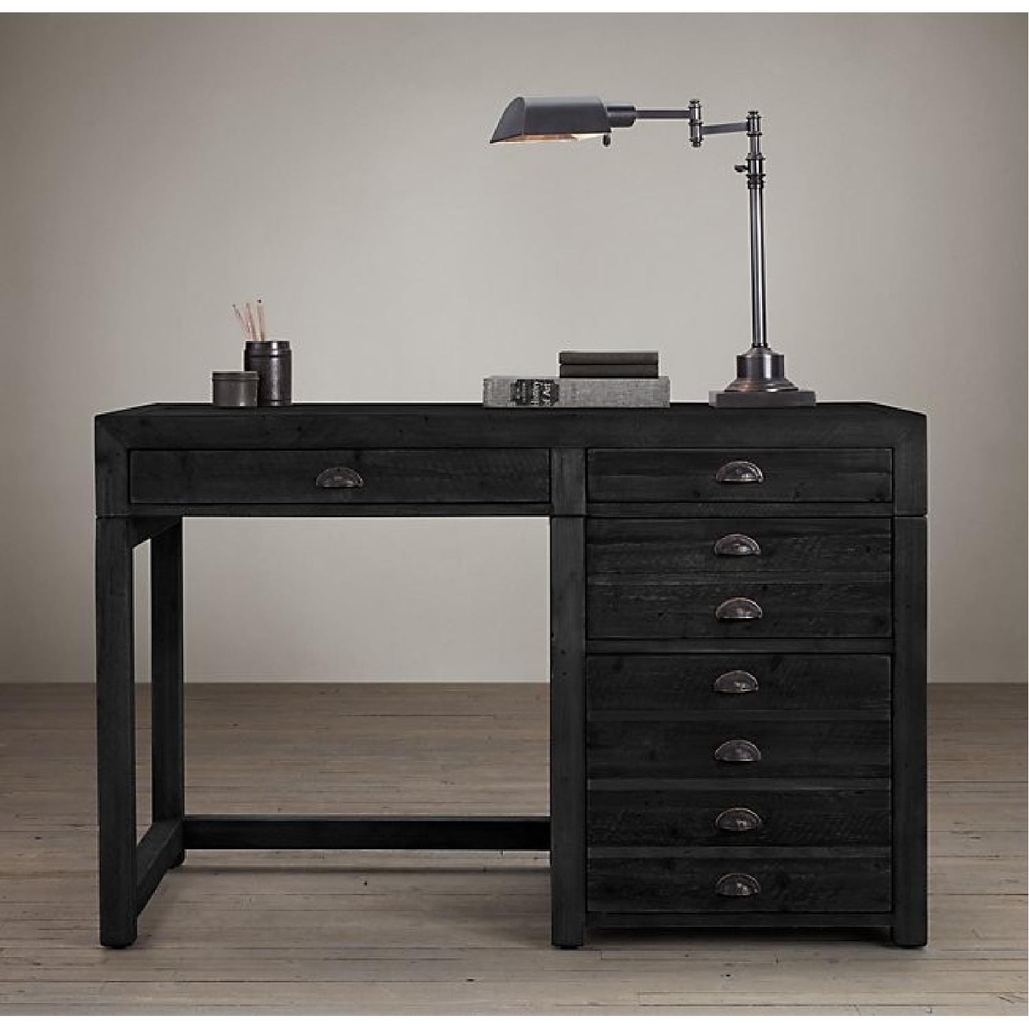 Restoration Hardware Printmaker's Wooden Desk AptDeco