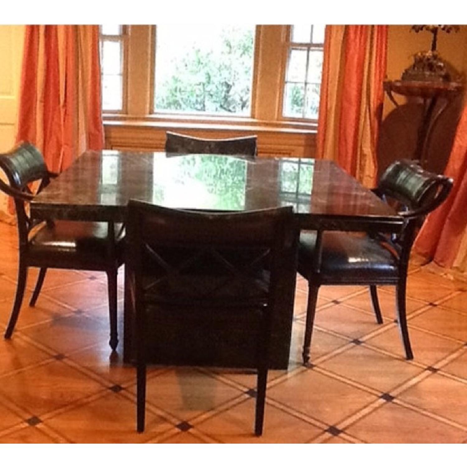 Marble Craftsman Italian Marble Table in Verde Green - image-1