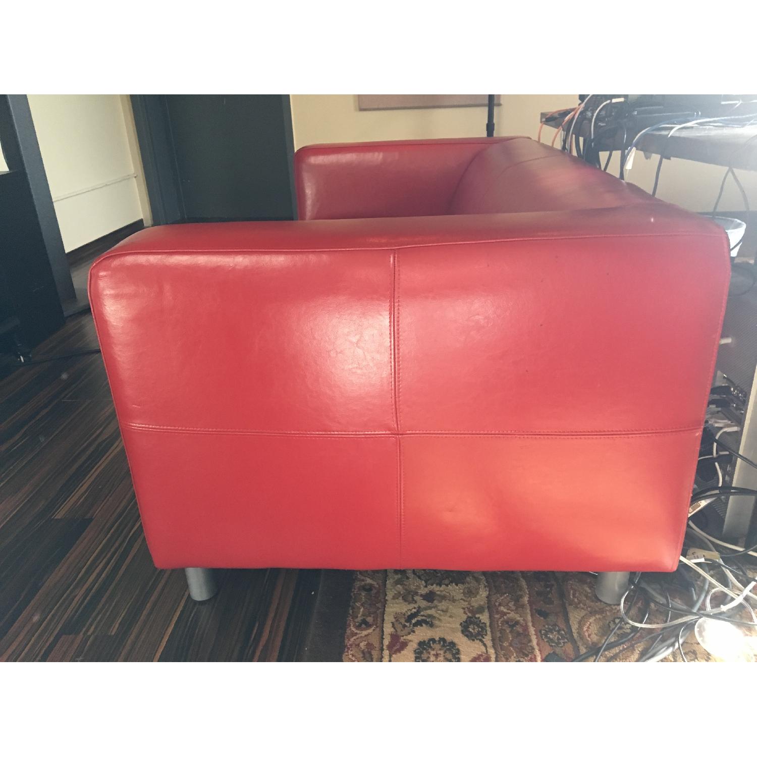 Ikea Red 2Seater Couch AptDeco