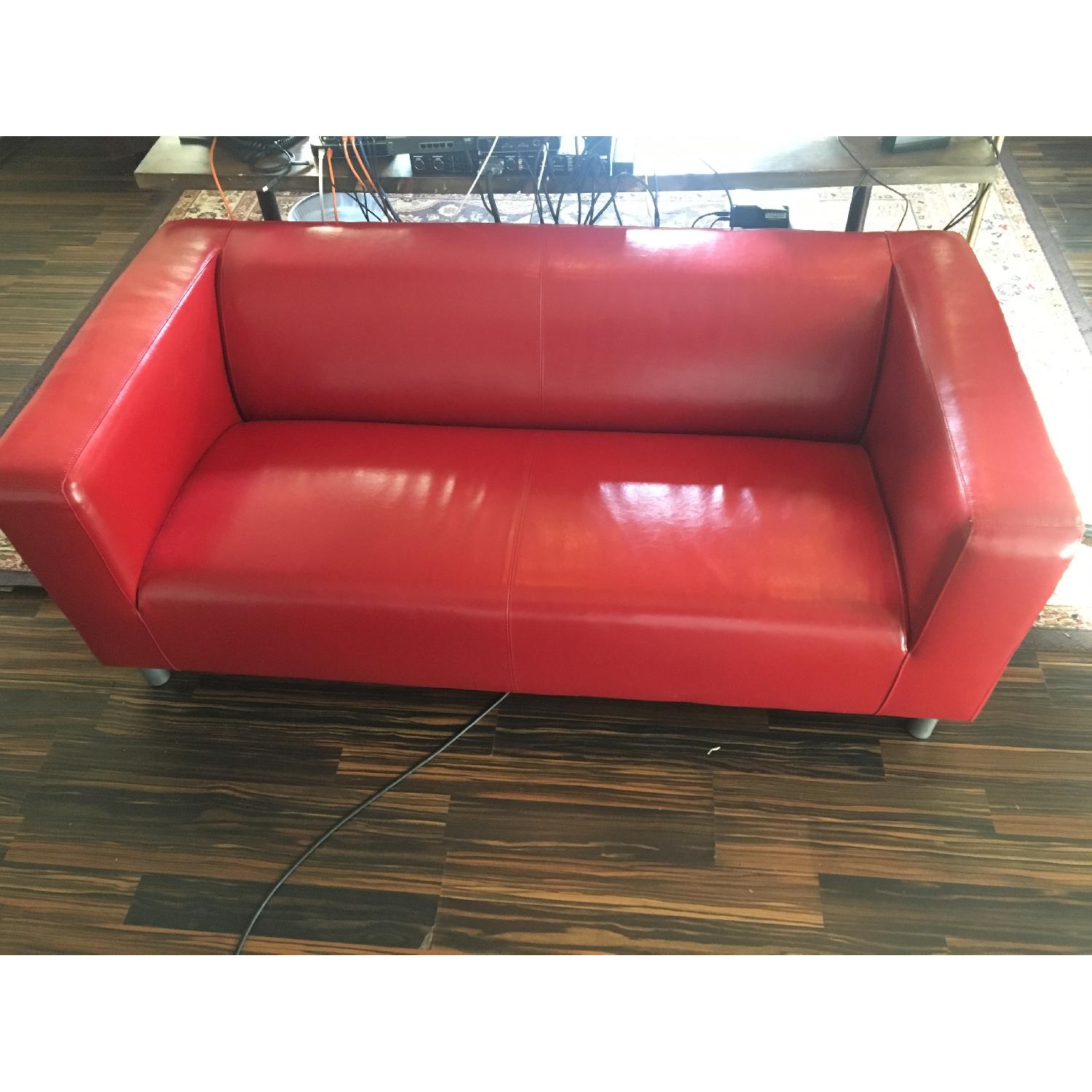 Ikea Red 2Seater Couch AptDeco