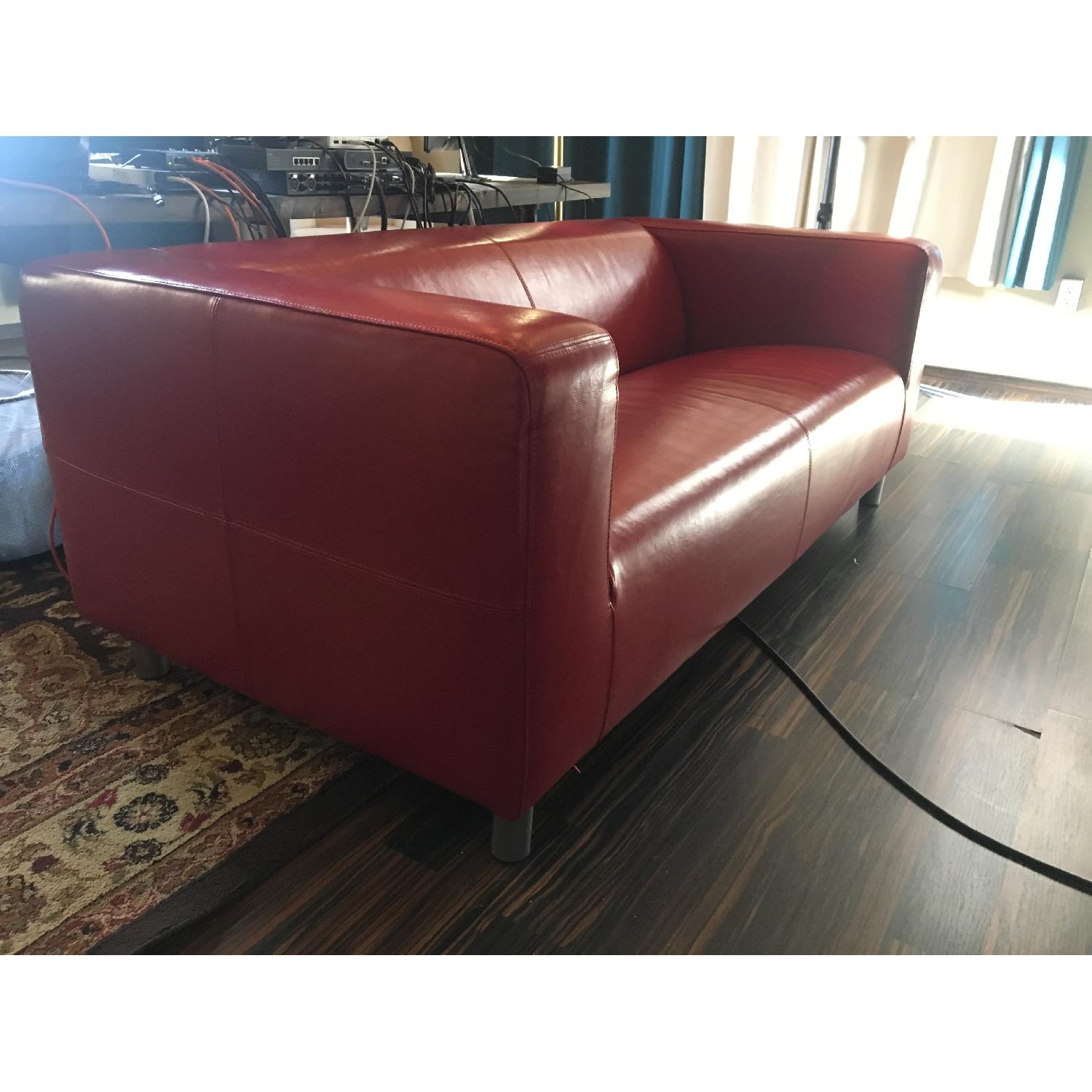 Ikea Red 2Seater Couch AptDeco