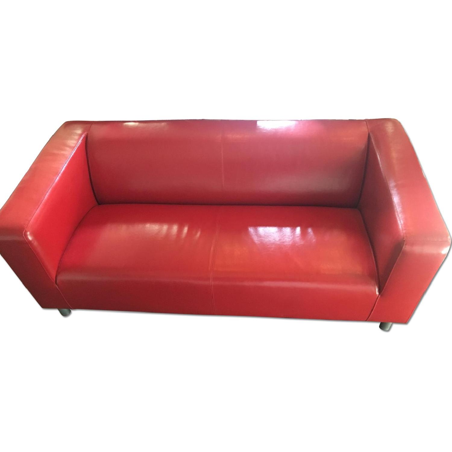 Ikea Red 2Seater Couch AptDeco