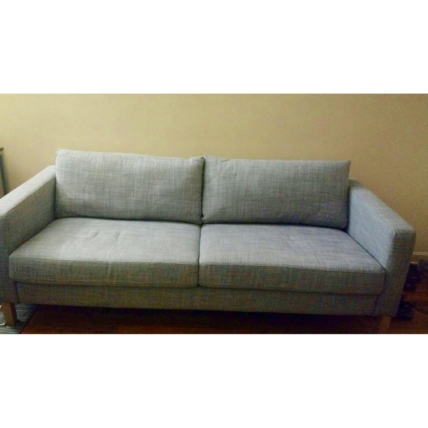 Ikea Karlstad Sofa in Grey Fabric - image-1