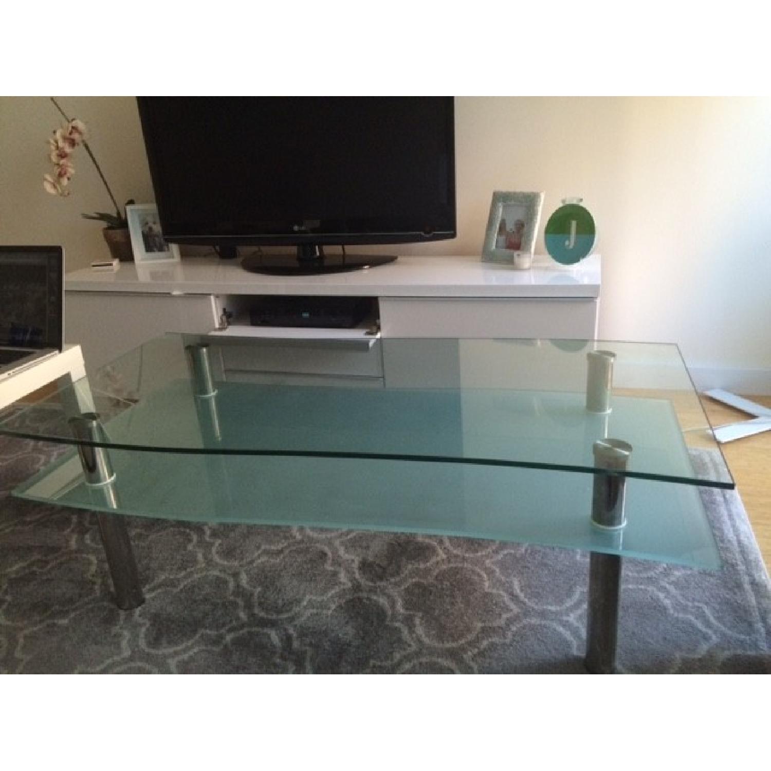 Double Pane Glass Coffee Table - image-1