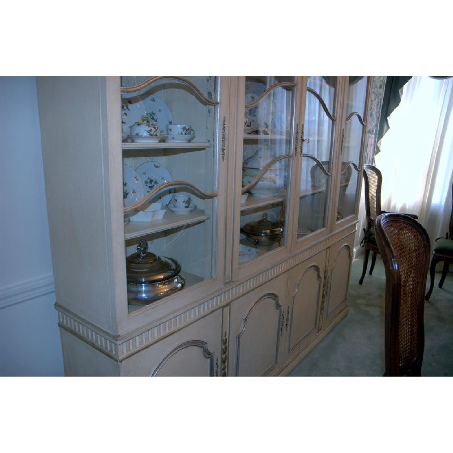 French Provincial Louis XV Style Lighted China Cabinet - image-6