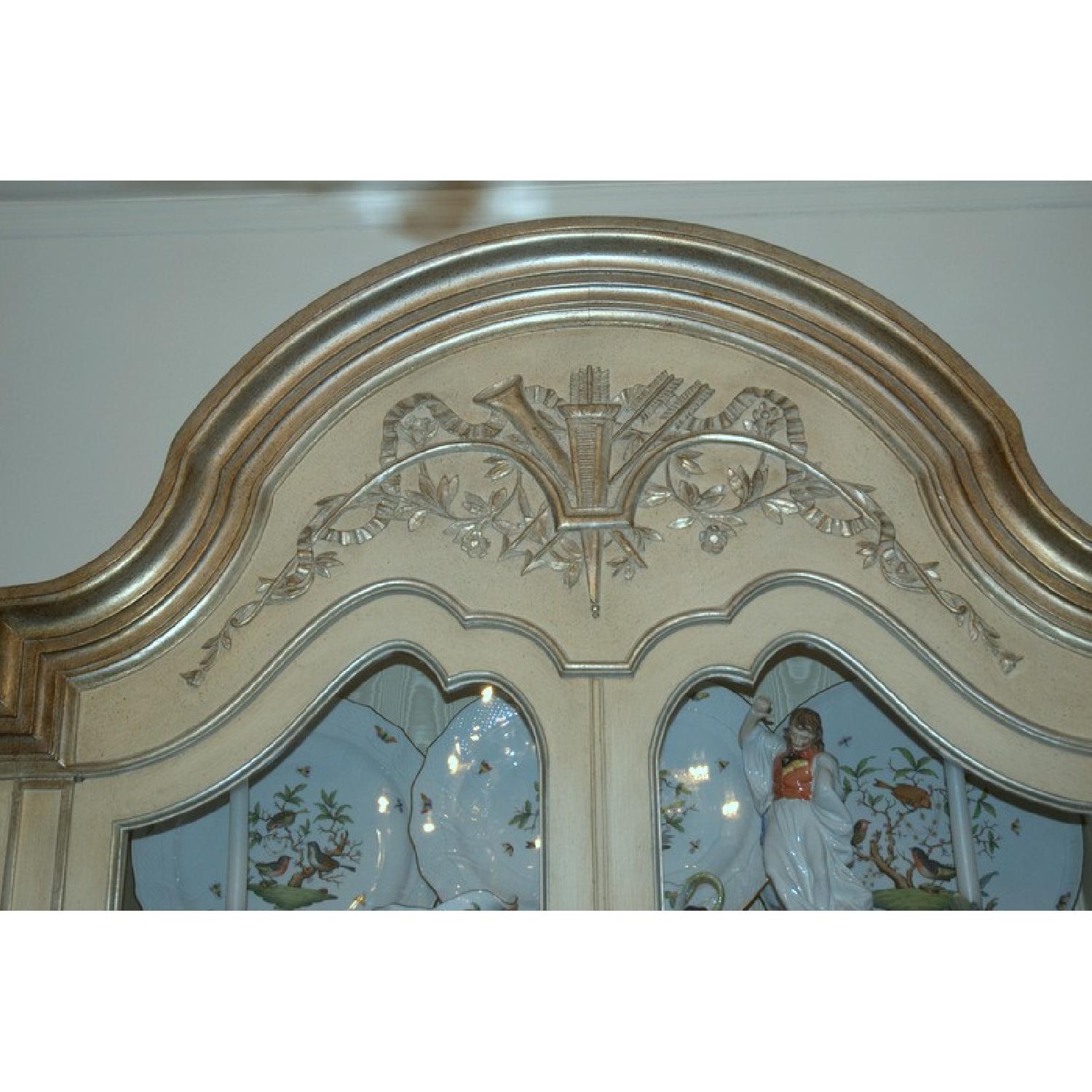 French Provincial Louis XV Style Lighted China Cabinet - image-7