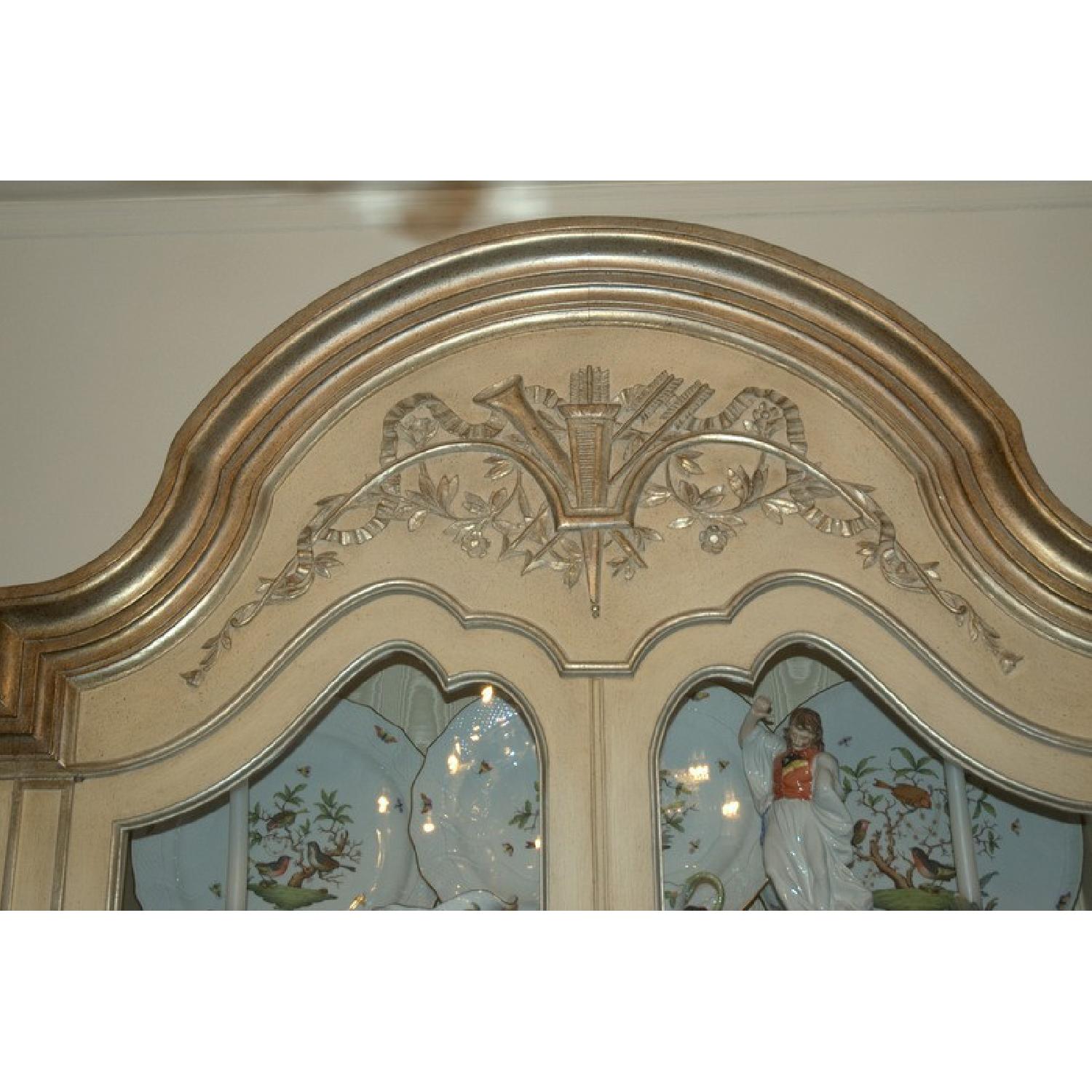 French Provincial Louis XV Style Lighted China Cabinet - image-9