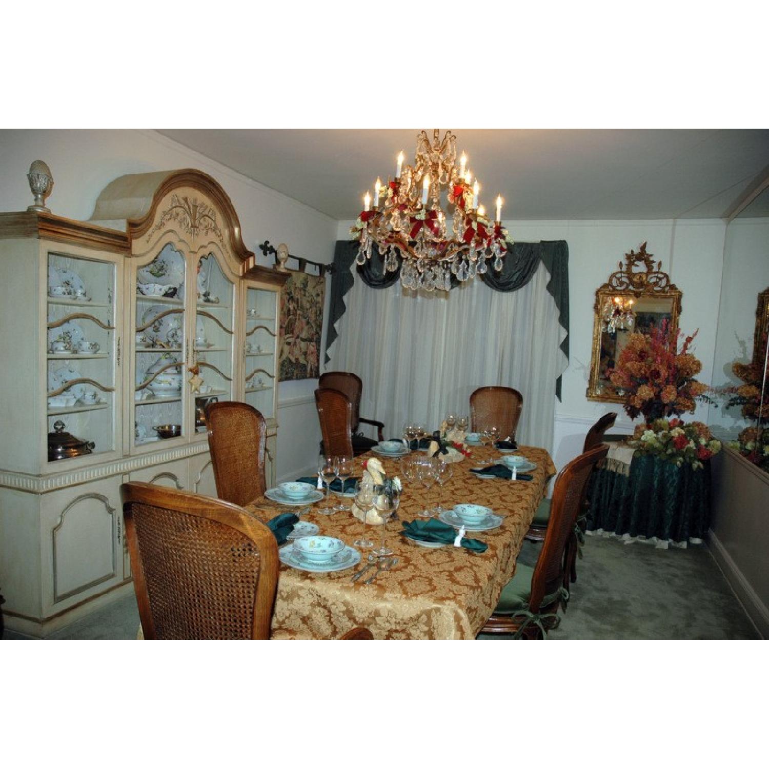 French Provincial Louis XV Style Lighted China Cabinet - image-26