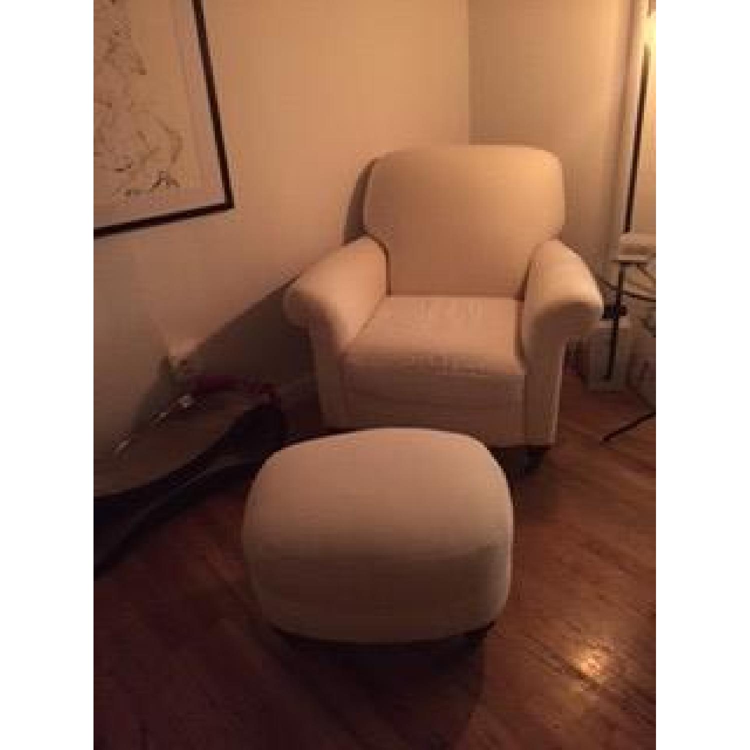 Pottery Barn Chair & Ottoman - image-2