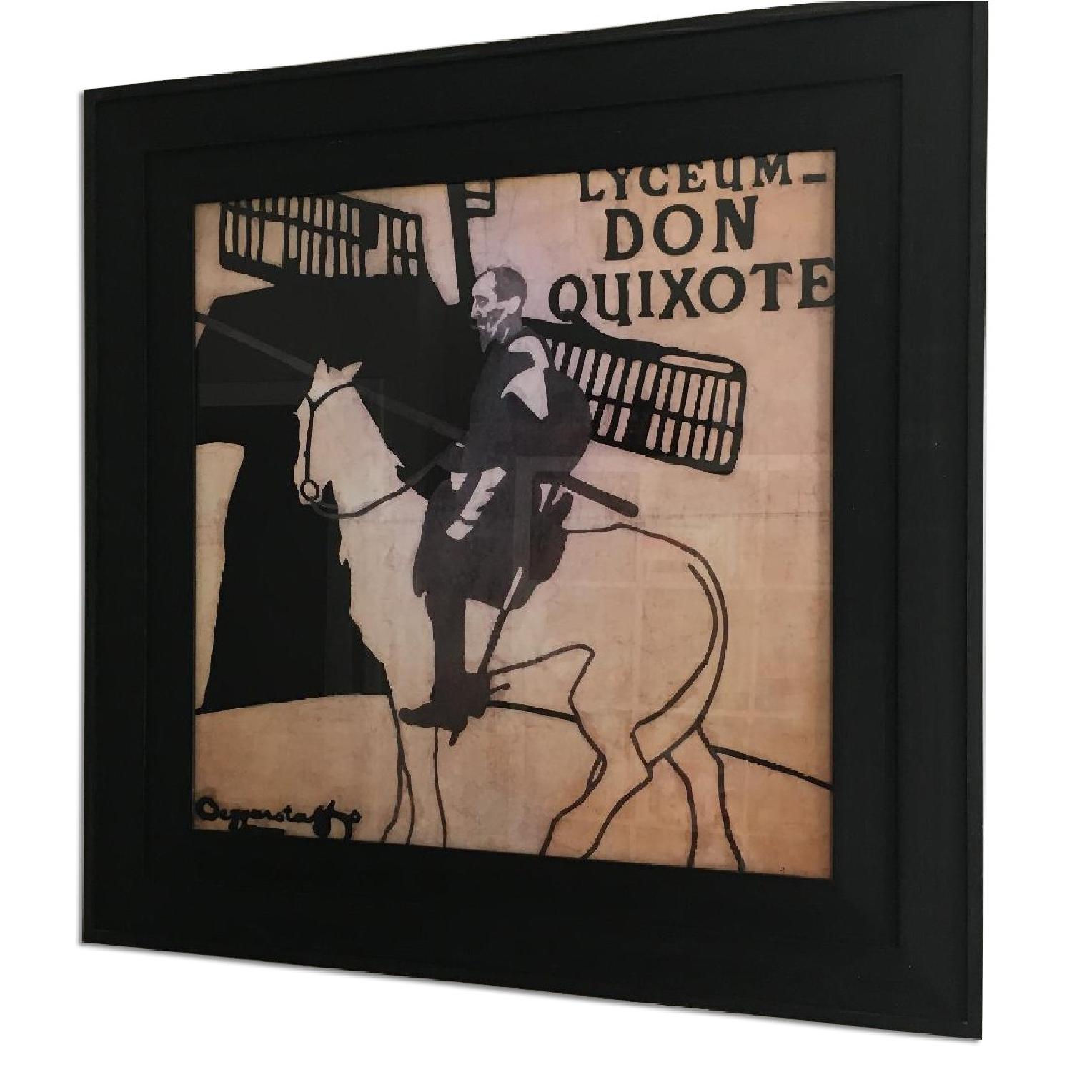Crate & Barrel Framed Don Quixote Print AptDeco