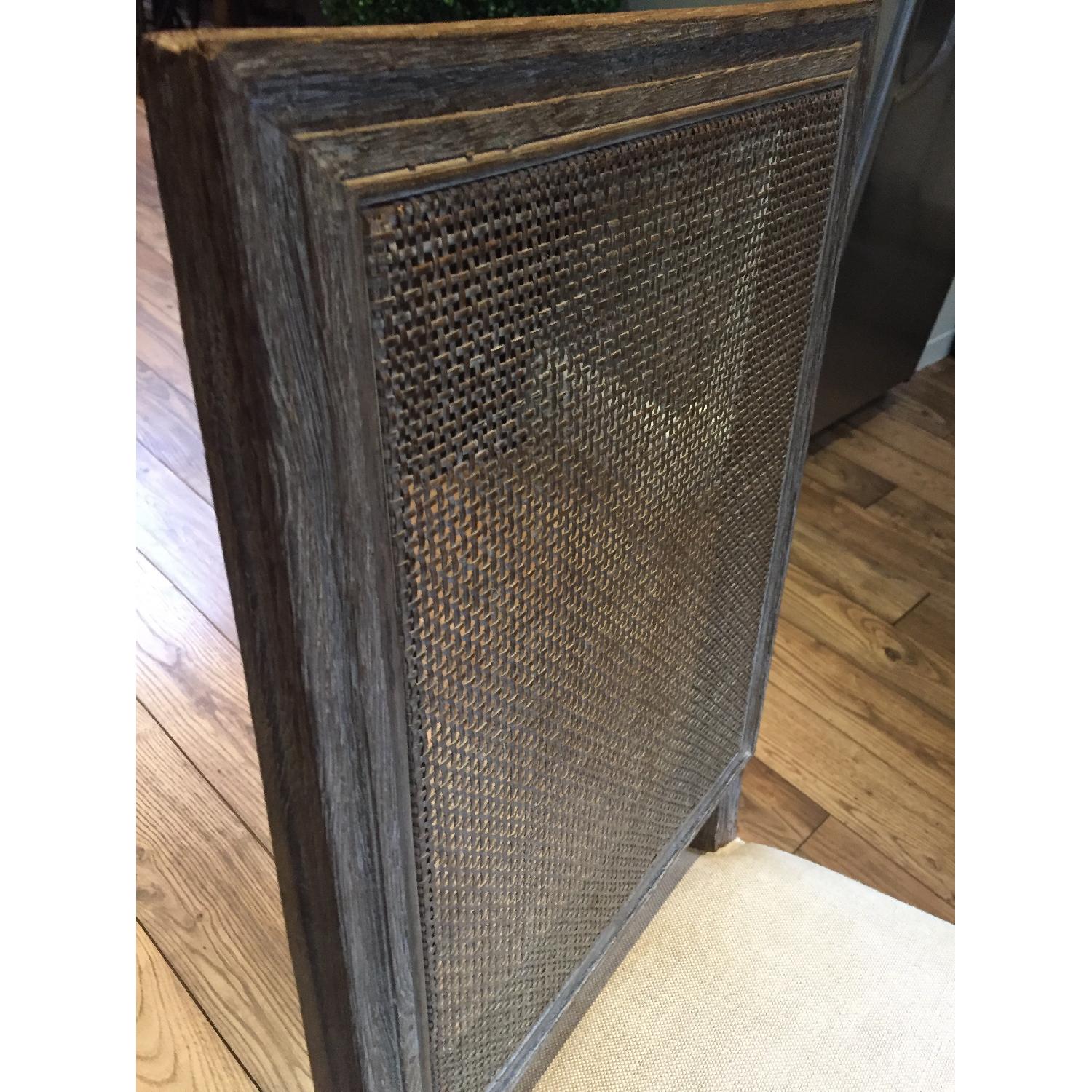 Restoration Hardware Vintage French Square Cane Back Fabric Side Chair - image-2