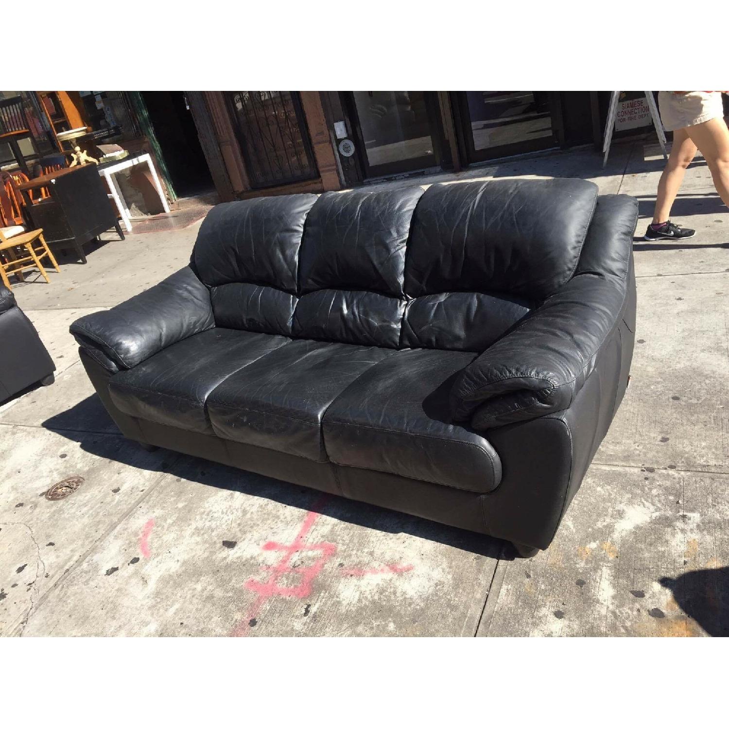 Simon Li Leather Sofa - image-1