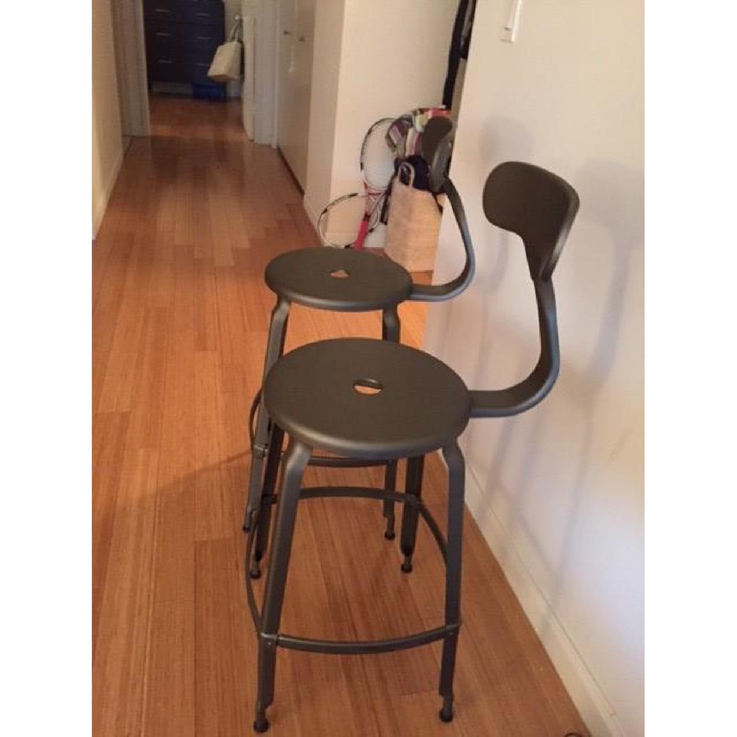 Restoration Hardware Metal Dining Stools - image-1
