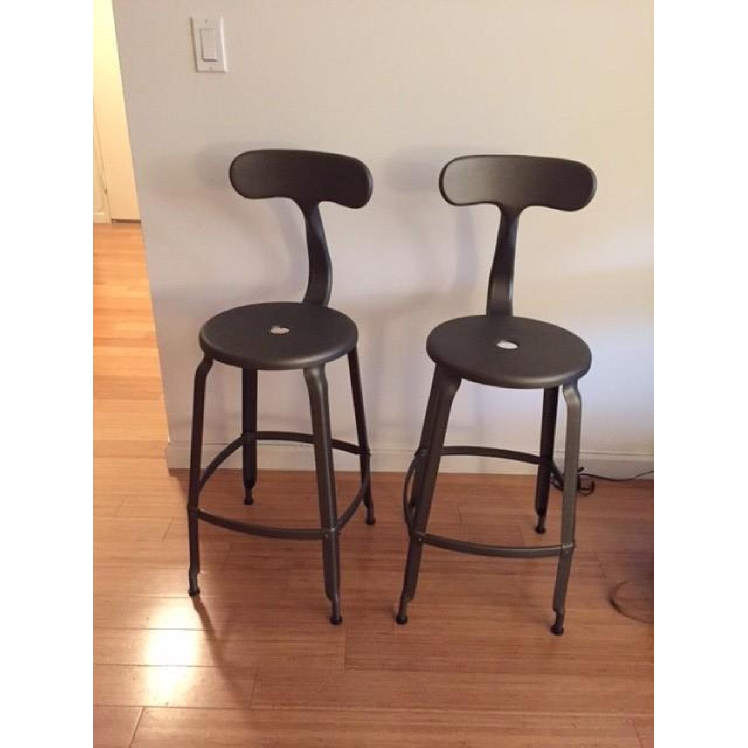 Restoration Hardware Metal Dining Stools - image-2
