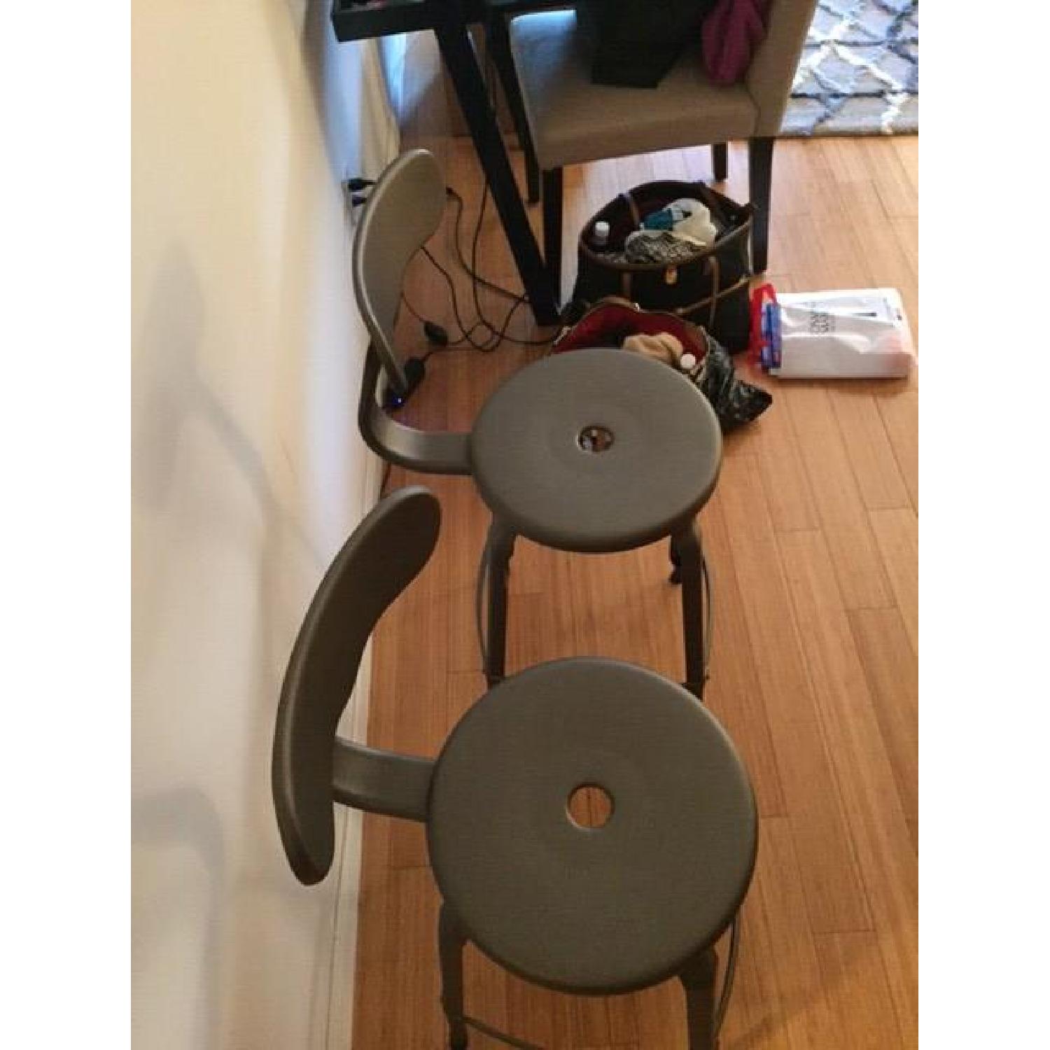Restoration Hardware Metal Dining Stools - image-3