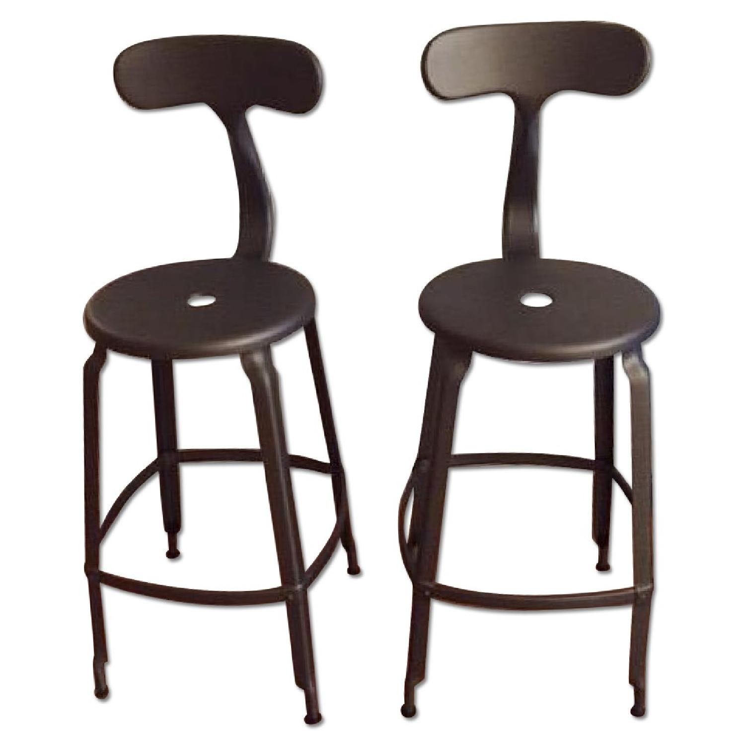 Restoration Hardware Metal Dining Stools - image-0