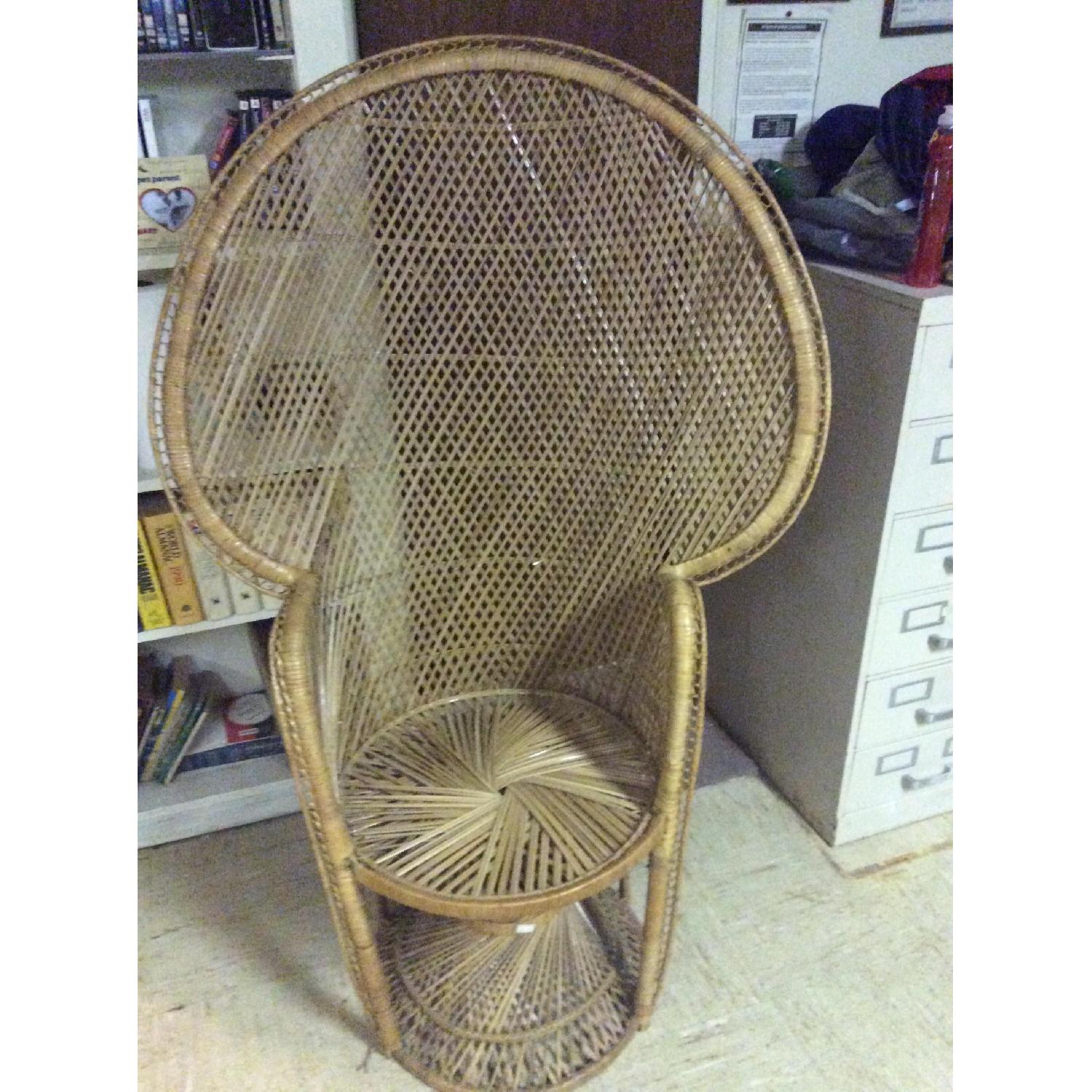 Vintage 1970s Rattan Chair - image-1
