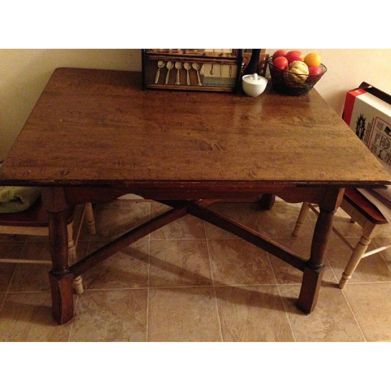 Antique Bird's Eye Maple Dining Table - image-2