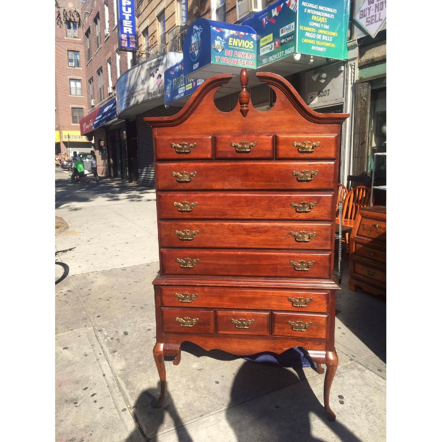 Lea Furniture High Boy Tall Dresser w/ Queen Anne Legs AptDeco