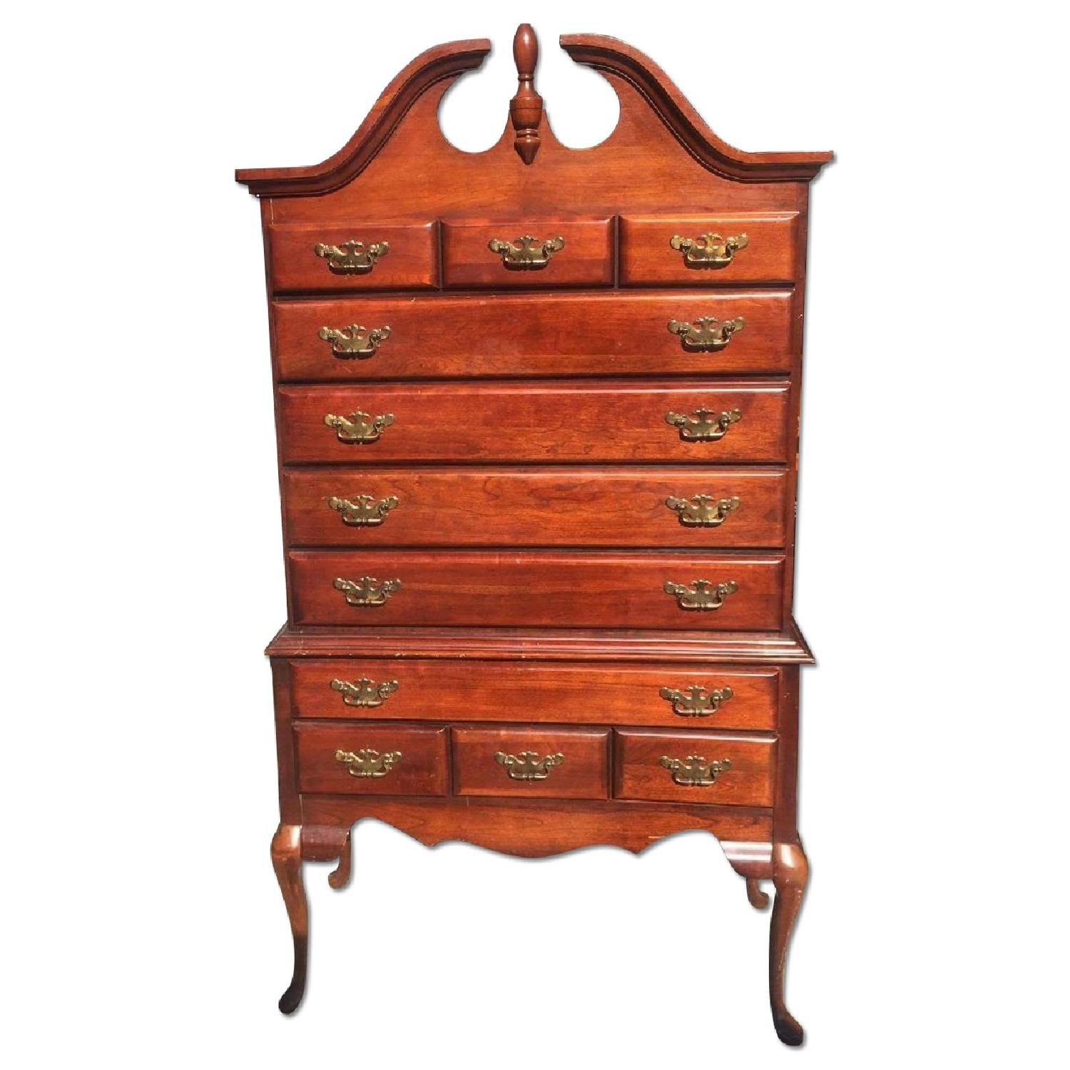 Lea Furniture High Boy Tall Dresser w/ Queen Anne Legs AptDeco