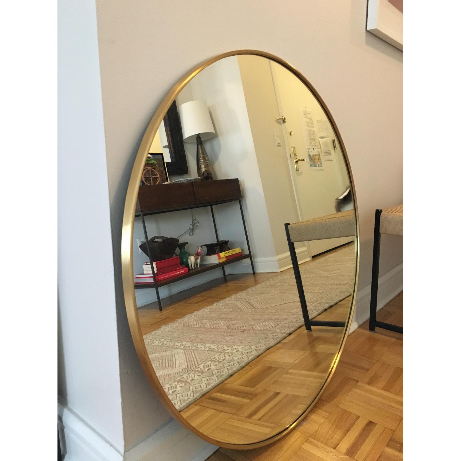 Rejuvenation Round Brass Mirror - image-1