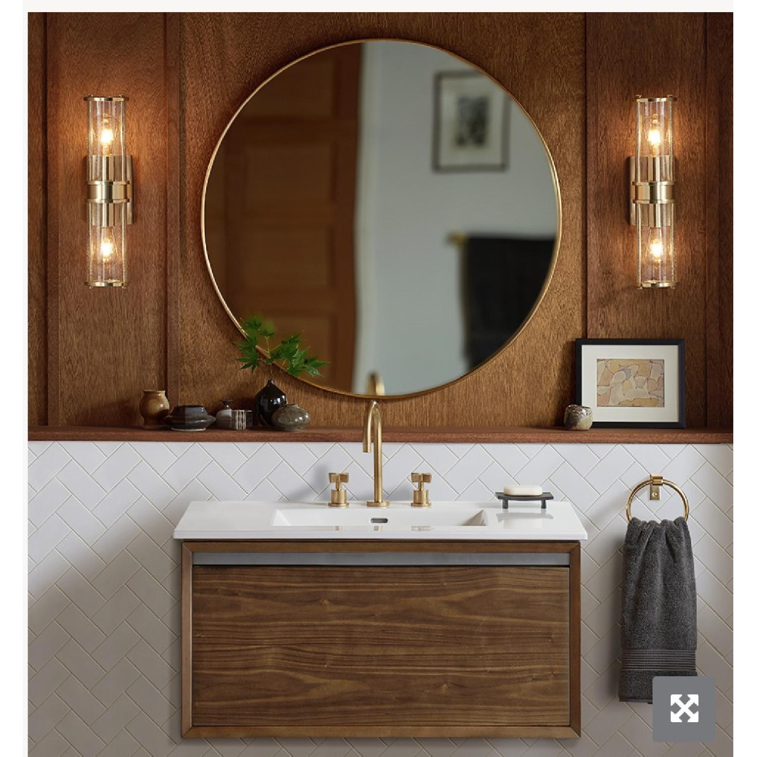 Rejuvenation Round Brass Mirror - image-7