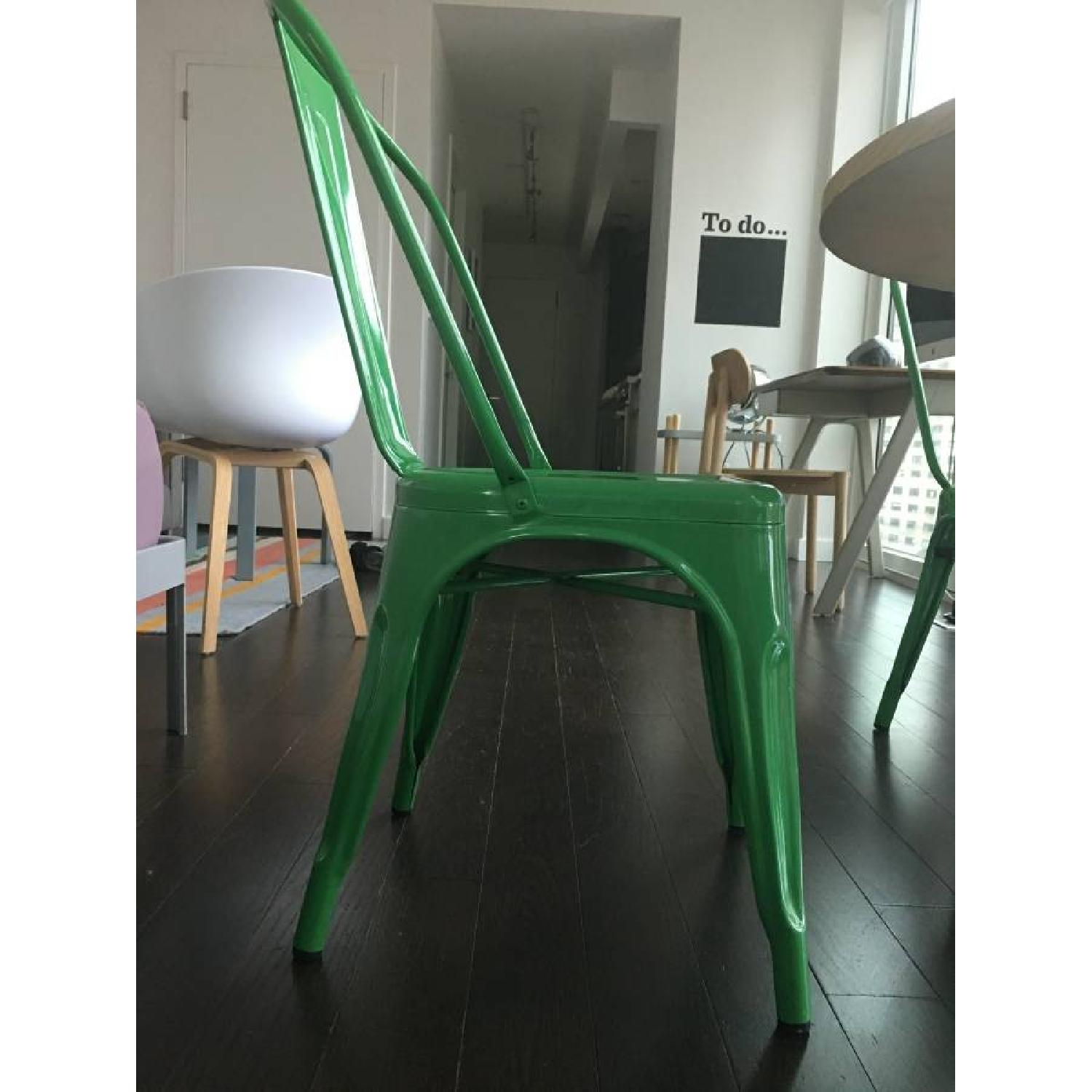 Metallic Tolix Style Dining Chairs - image-2