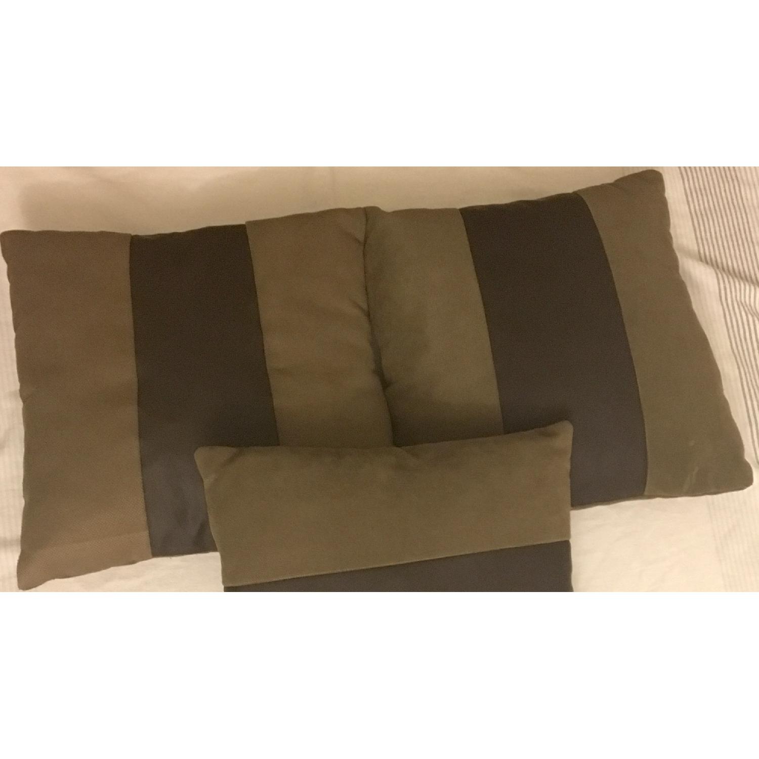 Leather & Wood Finish Sleeper Sofa w/ Storage - image-6