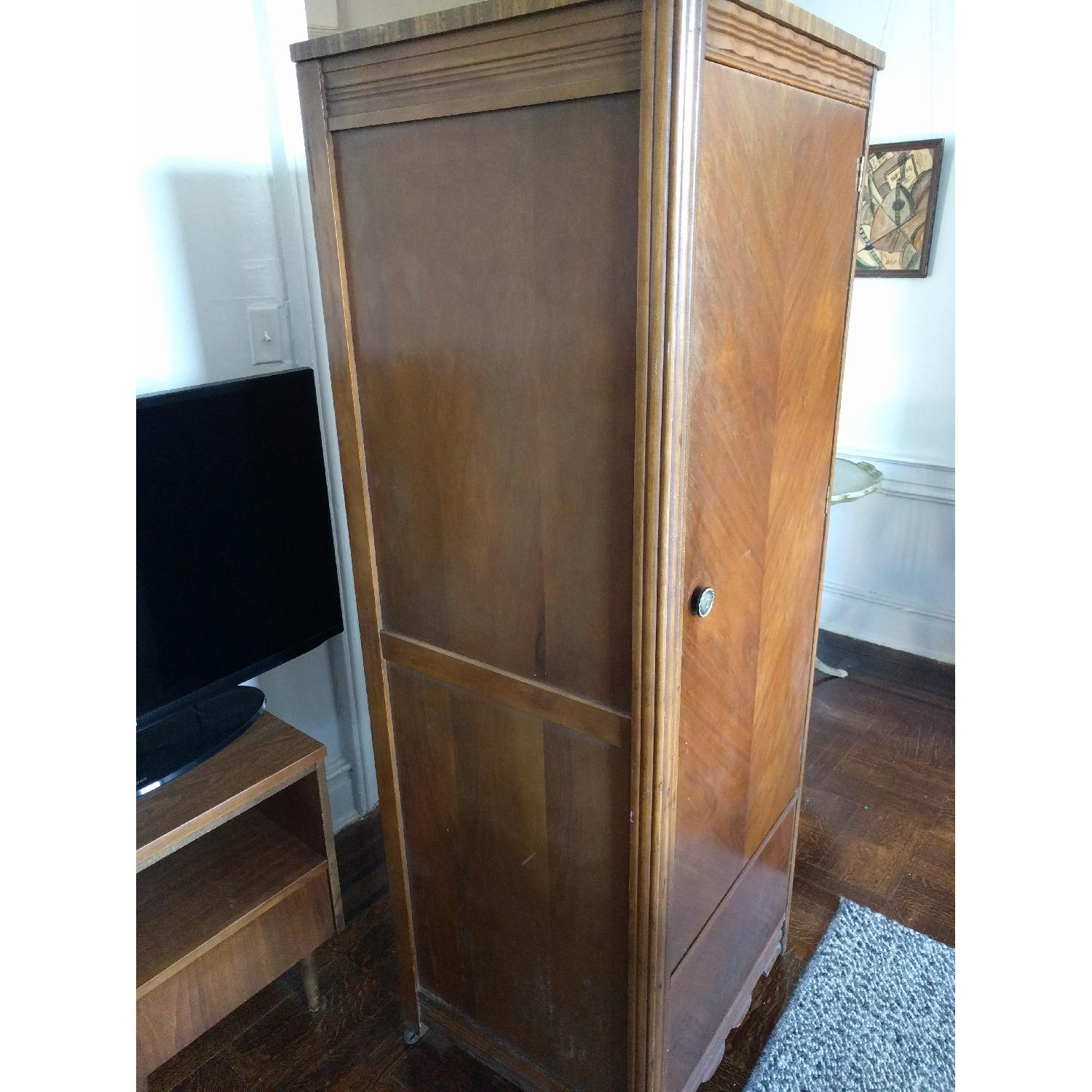 Mid-Century Modern Solid Wood Armoire - image-3