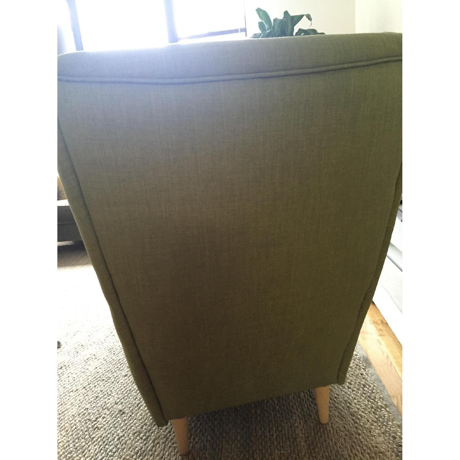Ikea Strandmon Pistachio Wing Chair & Ottoman - image-3