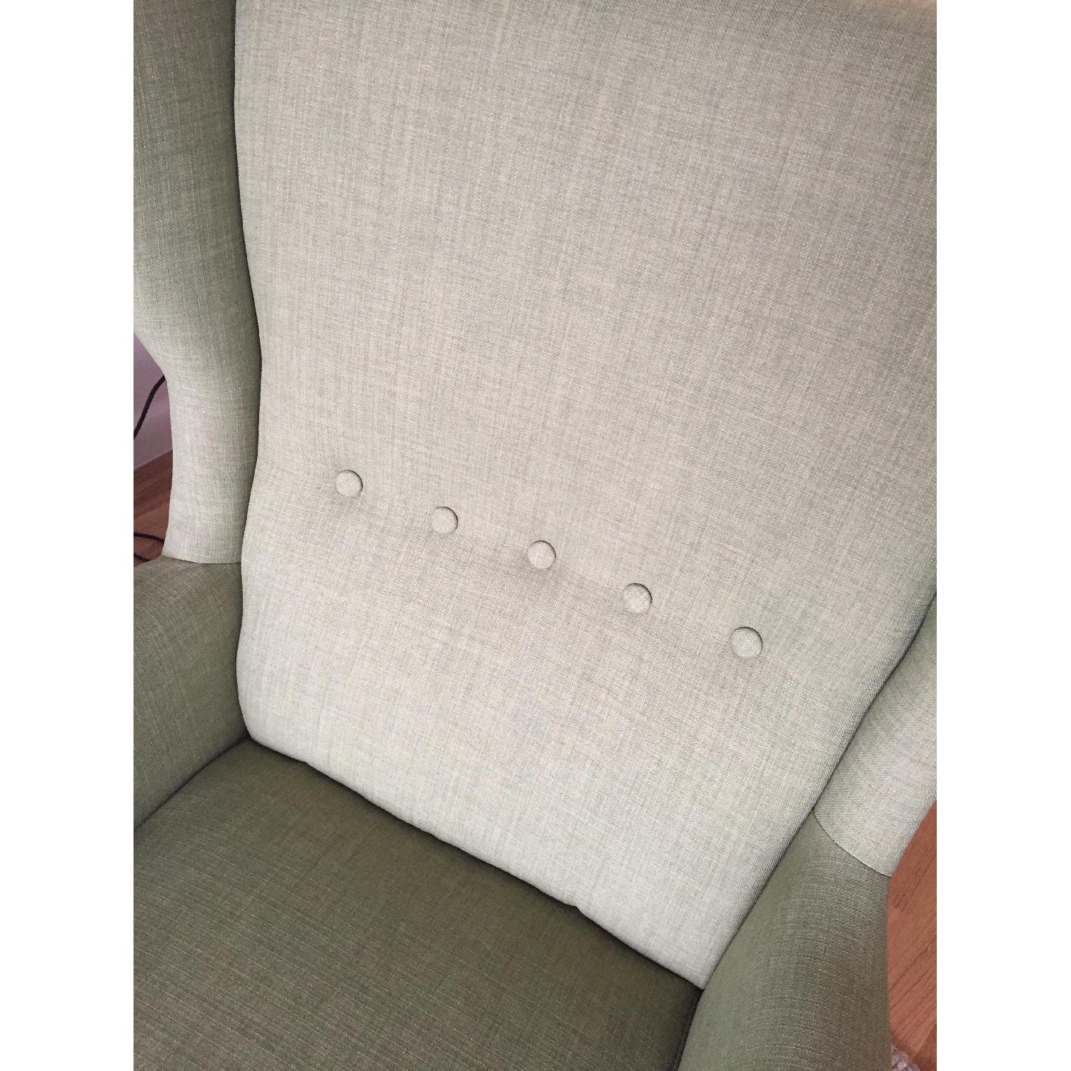 Ikea Strandmon Pistachio Wing Chair & Ottoman - image-4