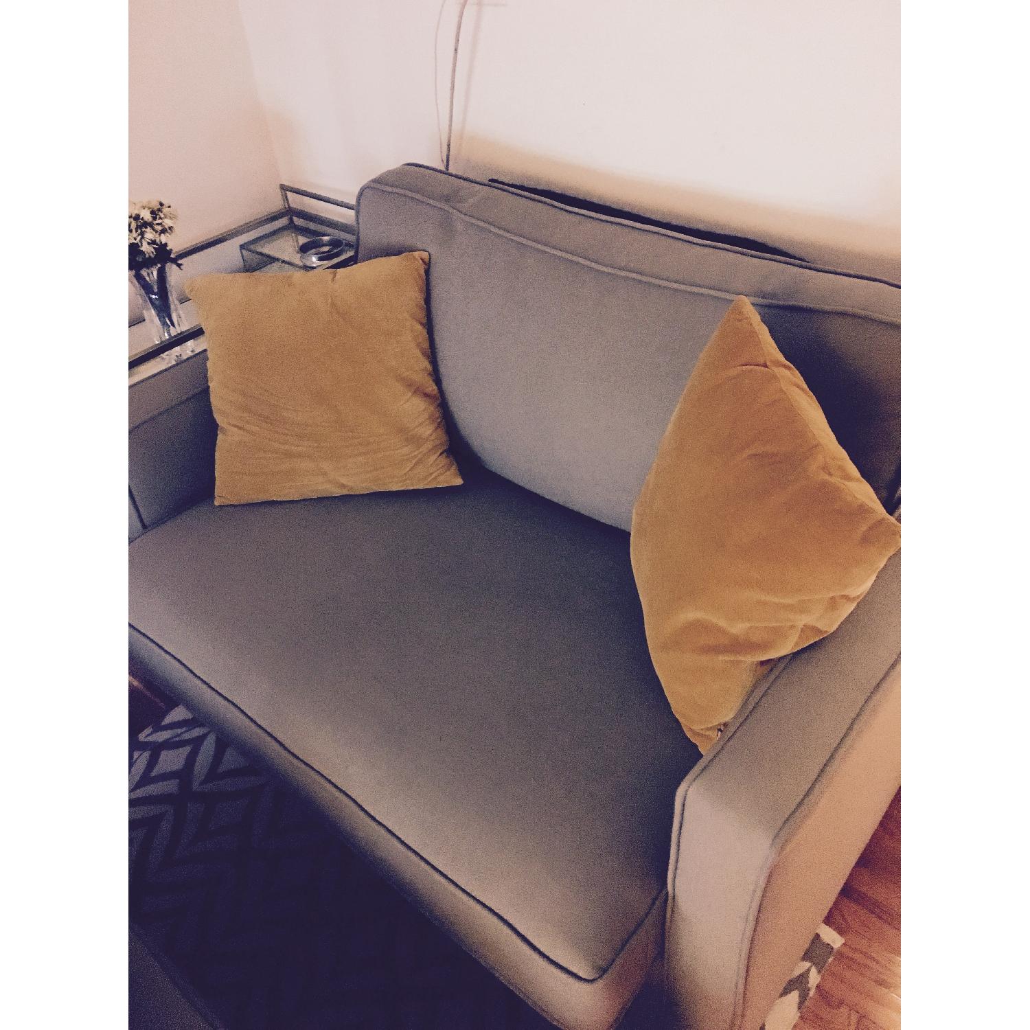 2-Seater w/ Pullout Bed & Storage Ottoman - image-2