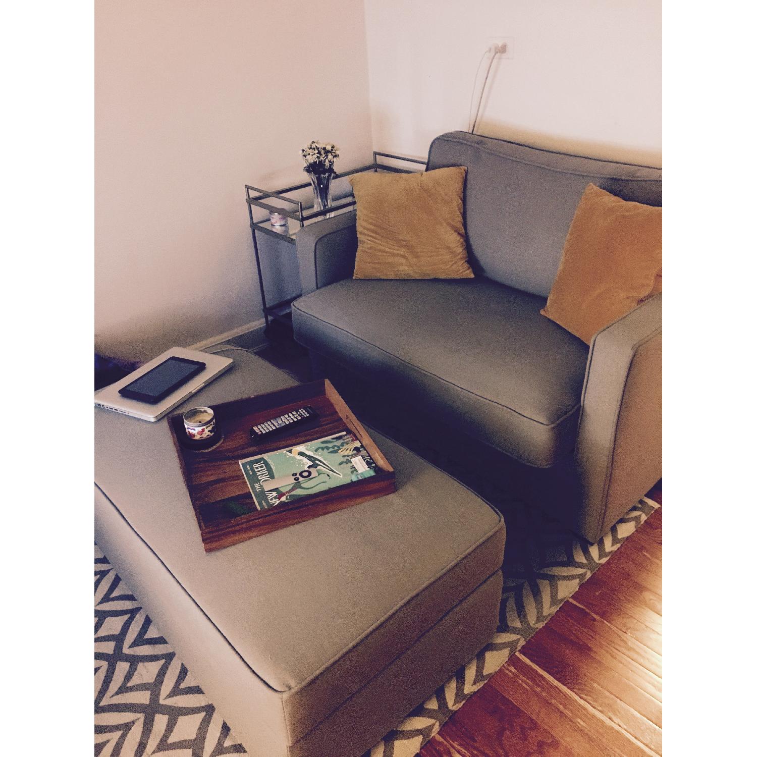 2-Seater w/ Pullout Bed & Storage Ottoman - image-6