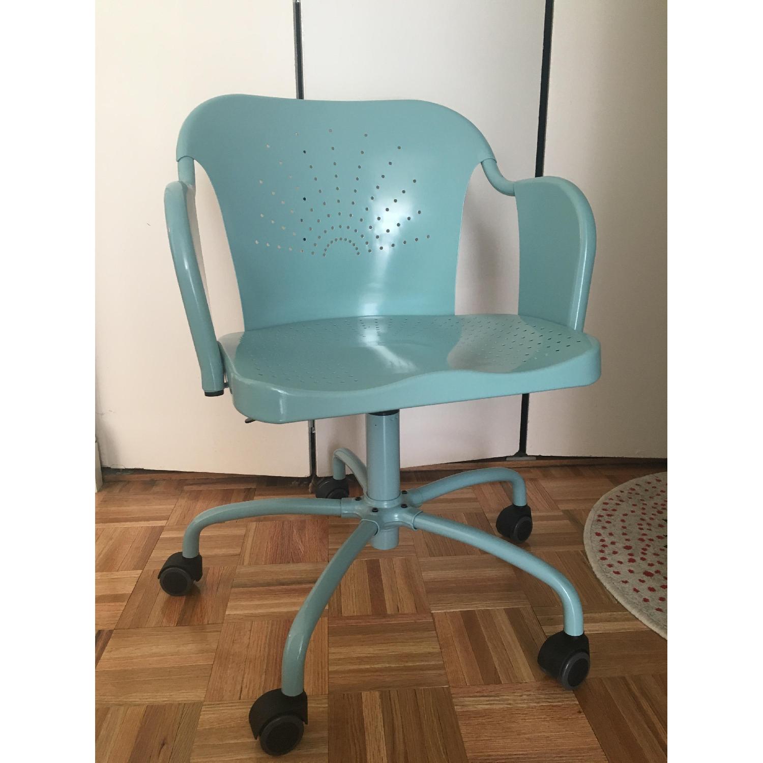 Ikea Turquoise Industrial Office Chair - image-1