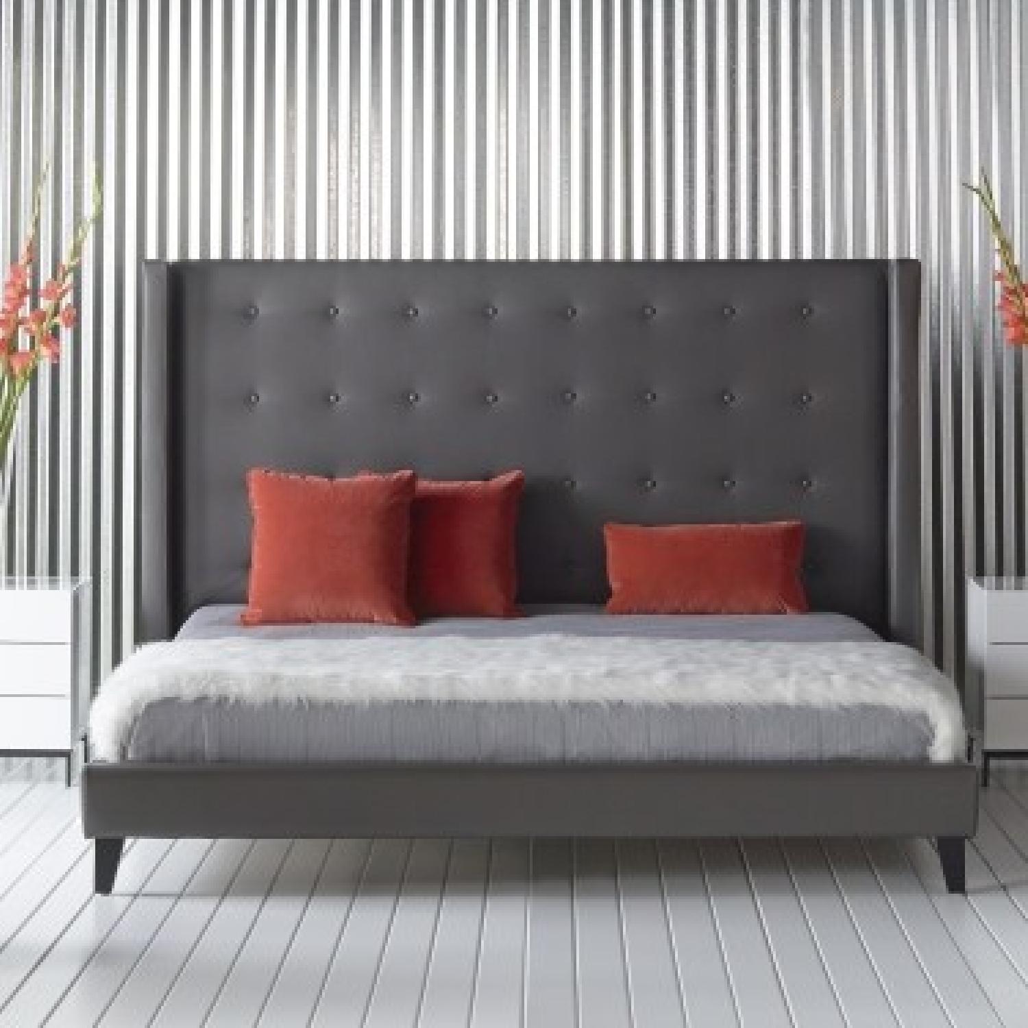 Basix Upholstered Queen Platform Bed Frame - image-1