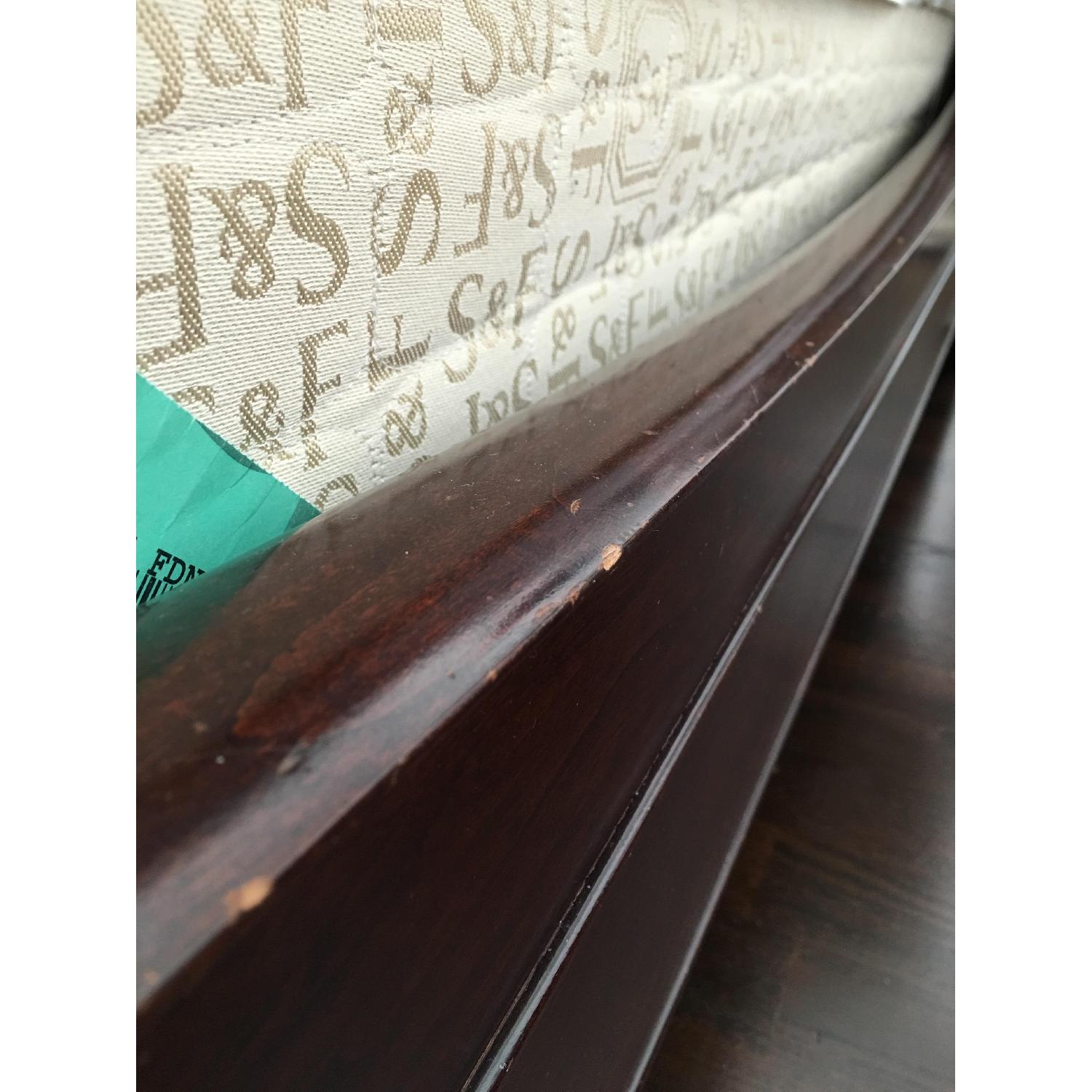 Restoration Hardware Marston King Sleigh Bed frame in Dark Cherry w/ Footboard - image-6