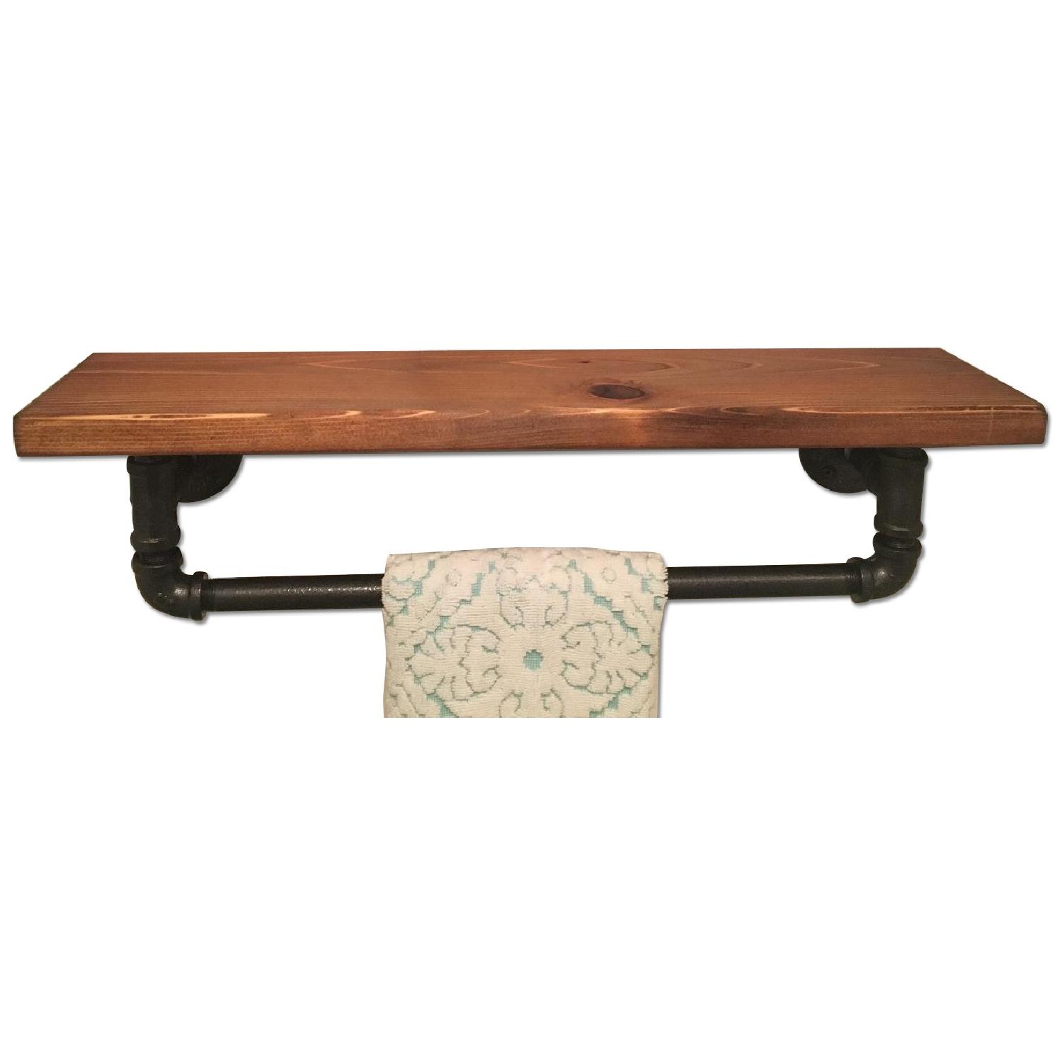 Handmade Rustic Farmhouse Industrial Pipe Shelf AptDeco