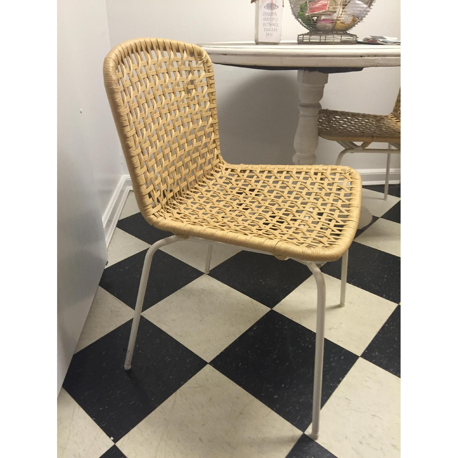 Ikea Danish Style Rattan Back Dining Chairs AptDeco