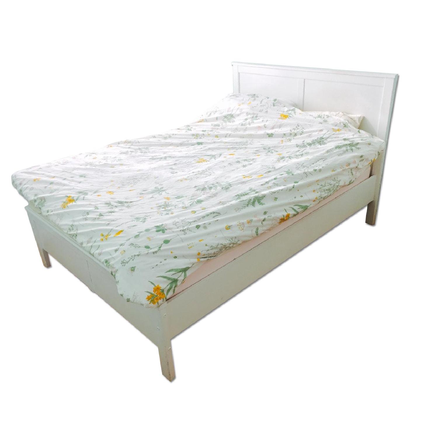 Ikea Hemnes White Queen Painted Queen Bed Frame - image-0