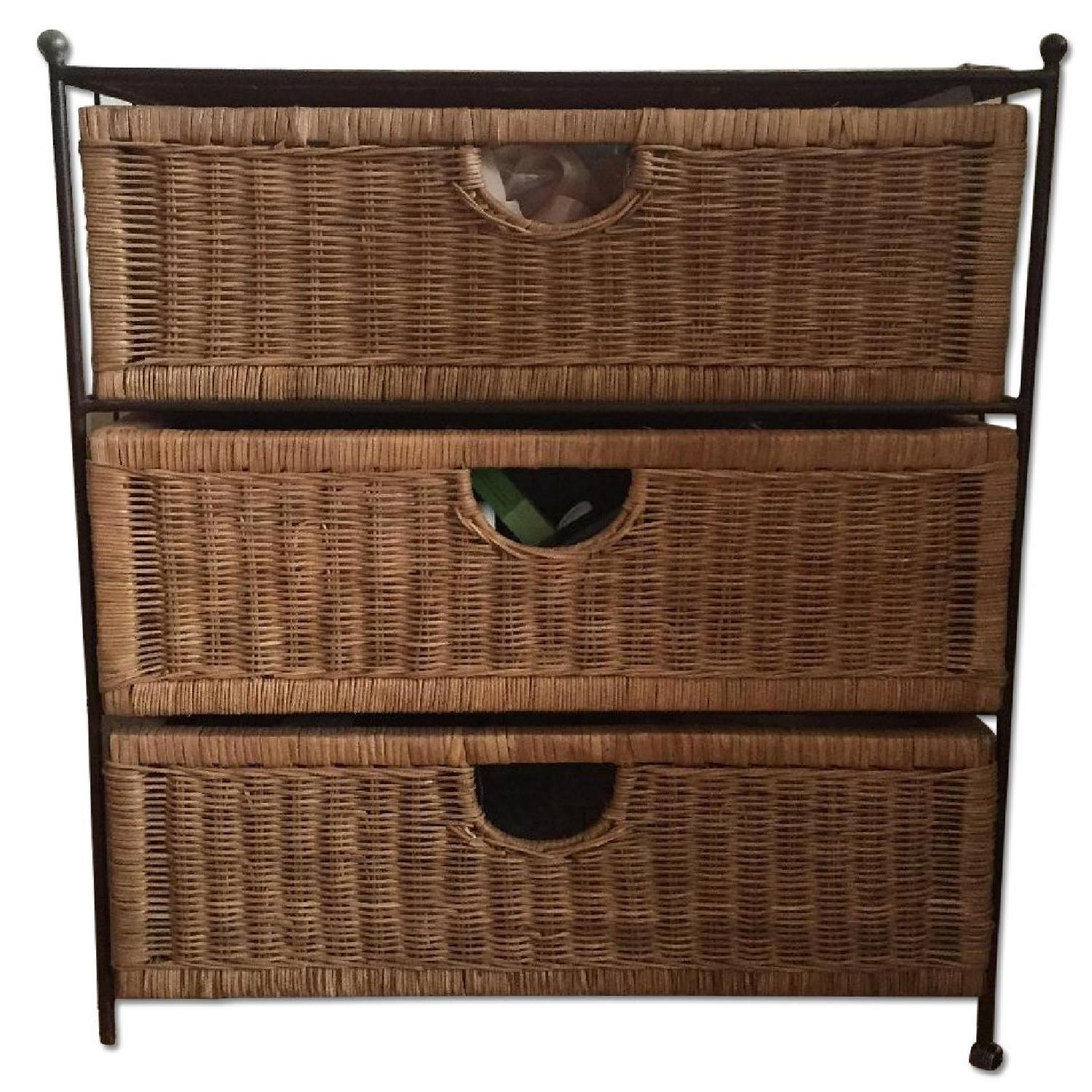 Crate Barrel Wicker 3 Drawer Chest Aptdeco
