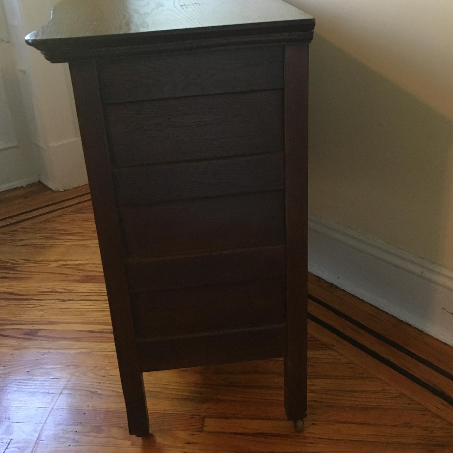Dark Wood Traditional Antique Dresser - image-3