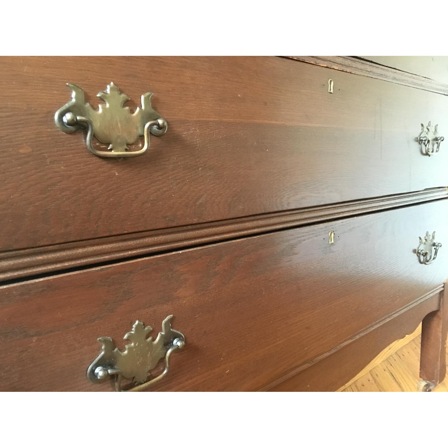 Dark Wood Traditional Antique Dresser - image-6