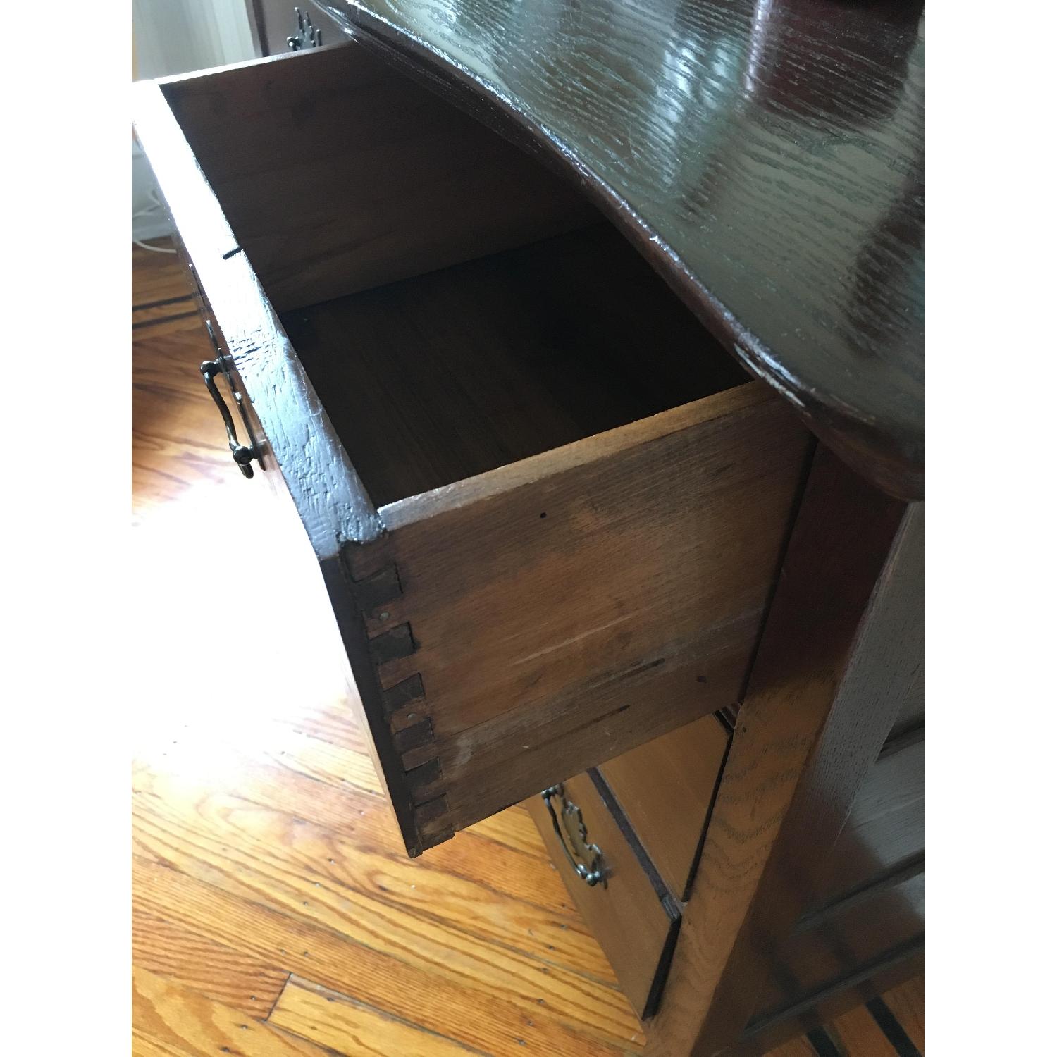 Dark Wood Traditional Antique Dresser - image-8