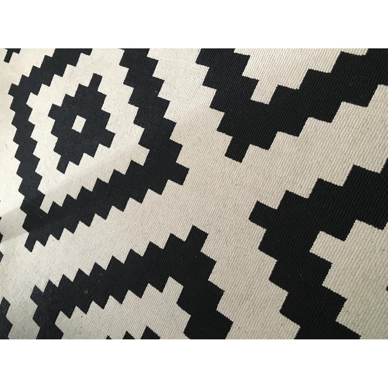 Ikea Black & White Patterned Area Rug - image-2