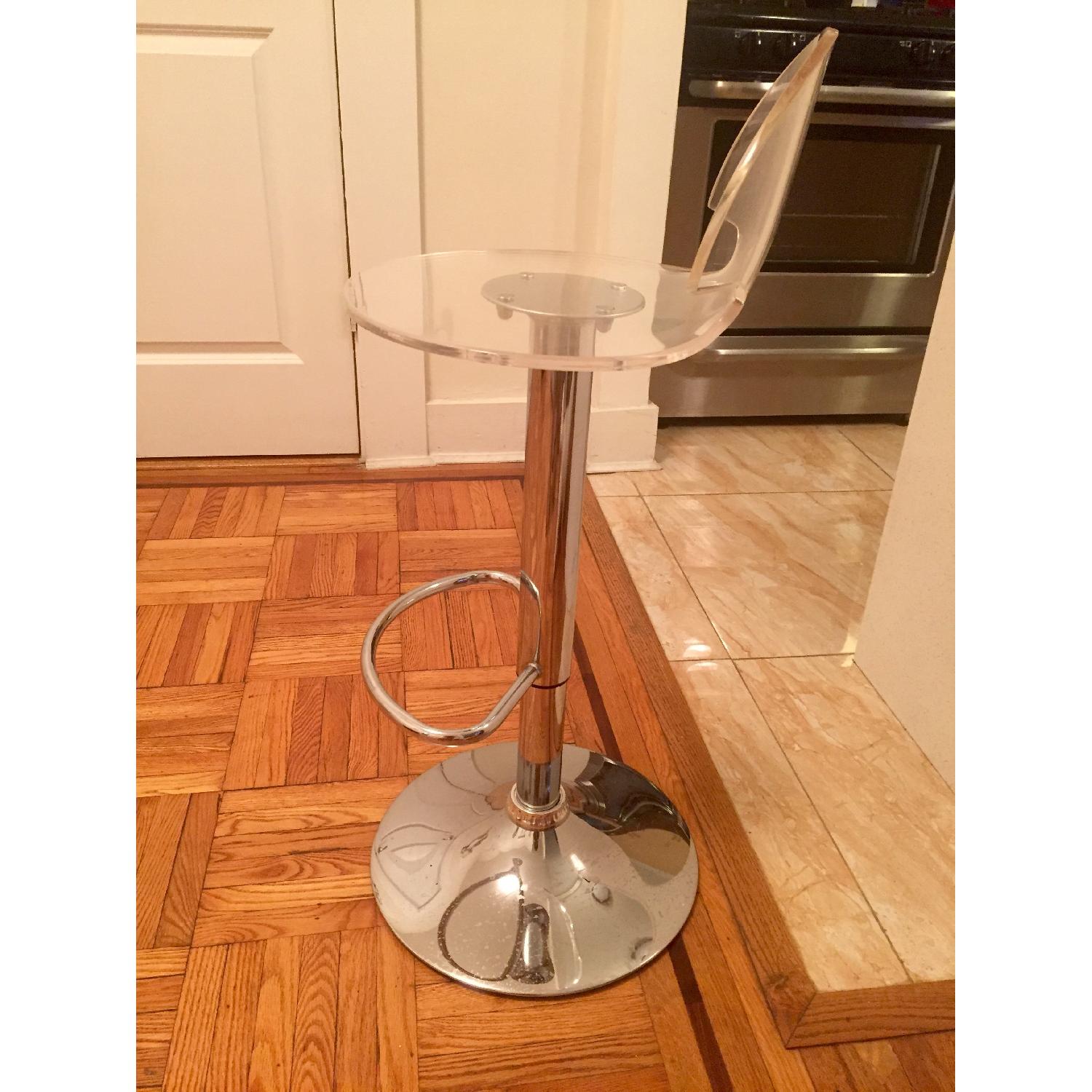Acrylic Hydraulic Lift Adjustable Counter Bar Stools - image-3