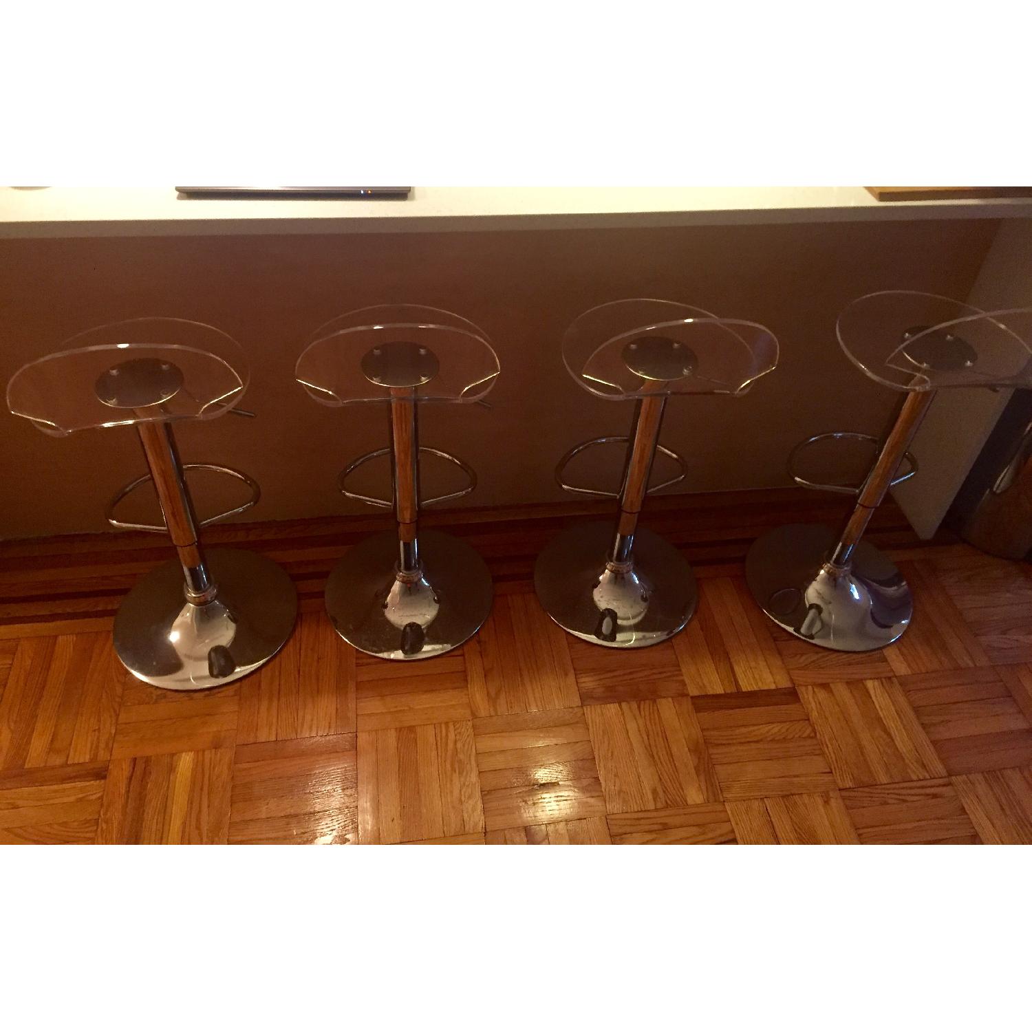 Acrylic Hydraulic Lift Adjustable Counter Bar Stools - image-4